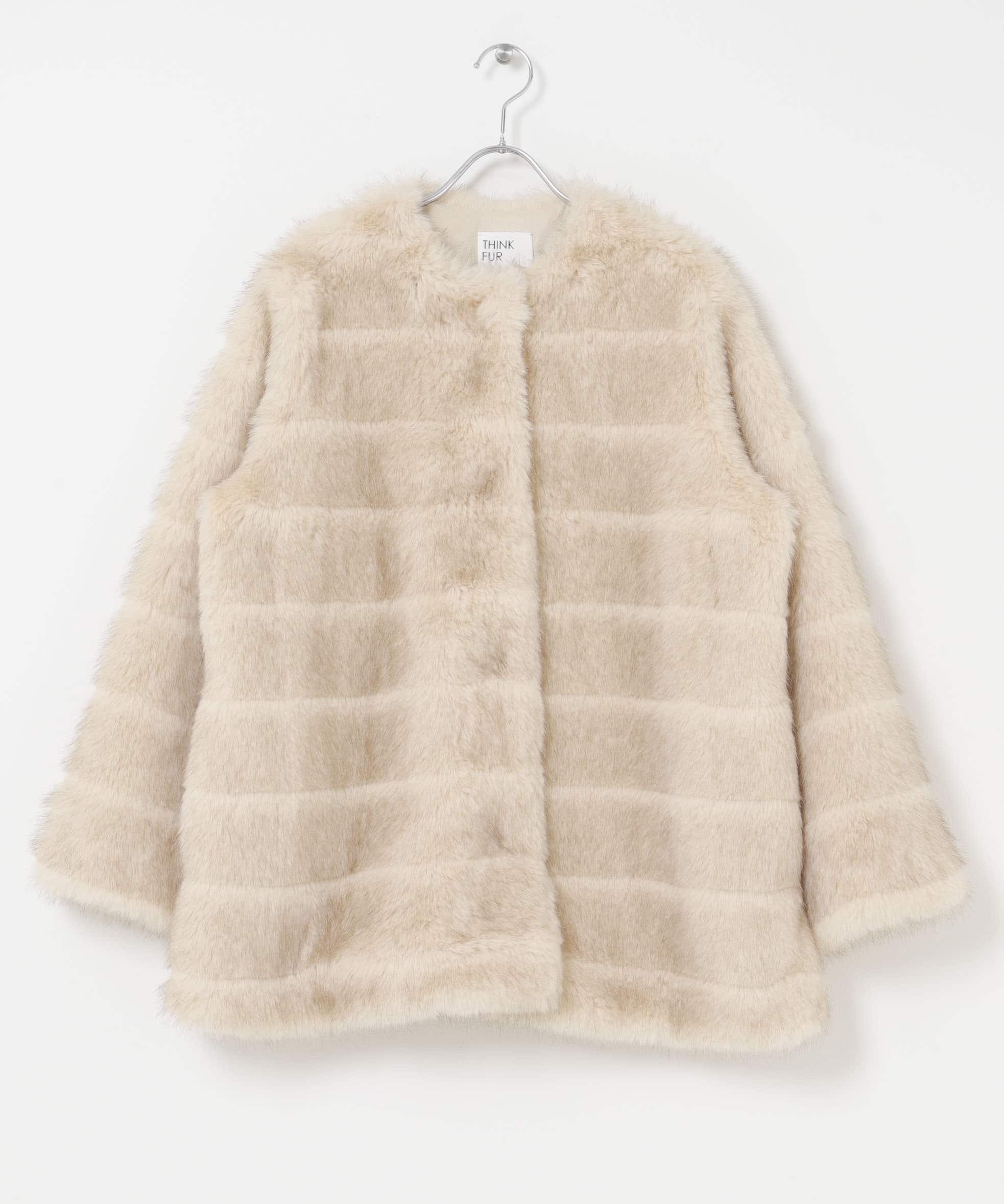 ジャケット・アウター THINK FUR Border Fur Coat THINK FUR Border Fur Coat(Free Cream): アウター｜URBAN RESEARCH
