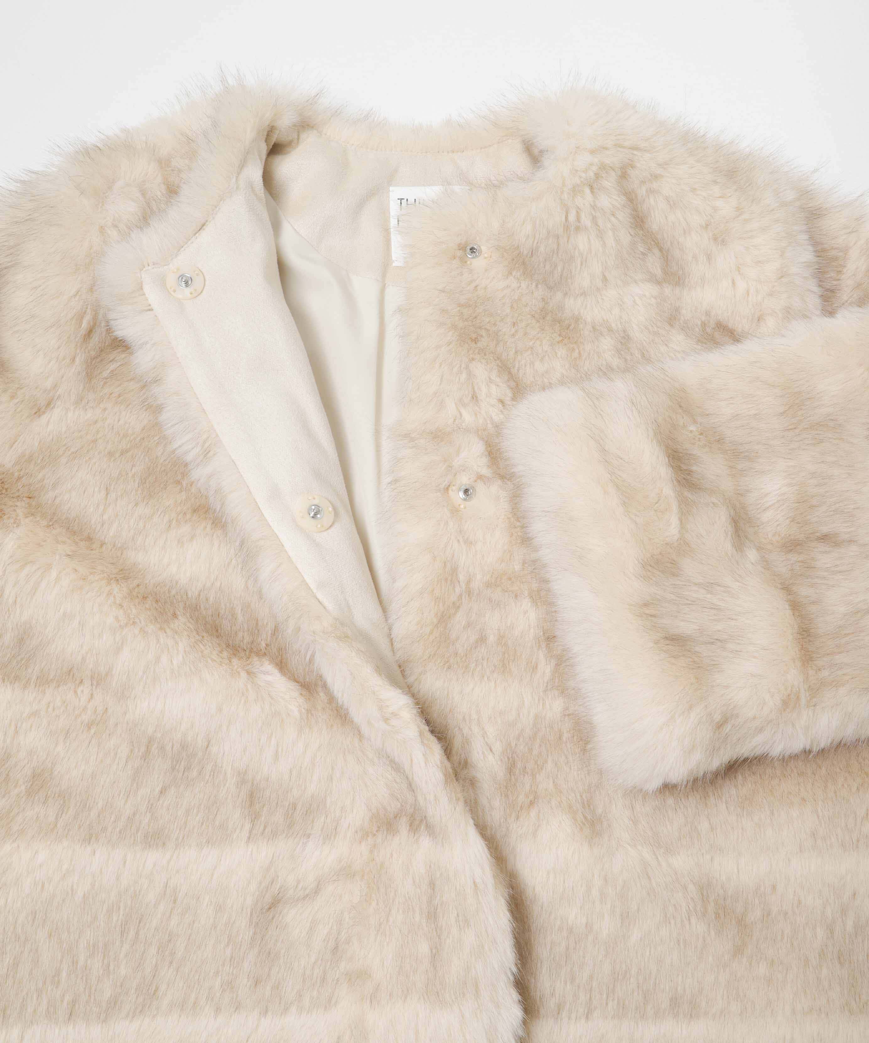 THINK FUR Border Fur Coat(Free Cream): アウター｜URBAN RESEARCH