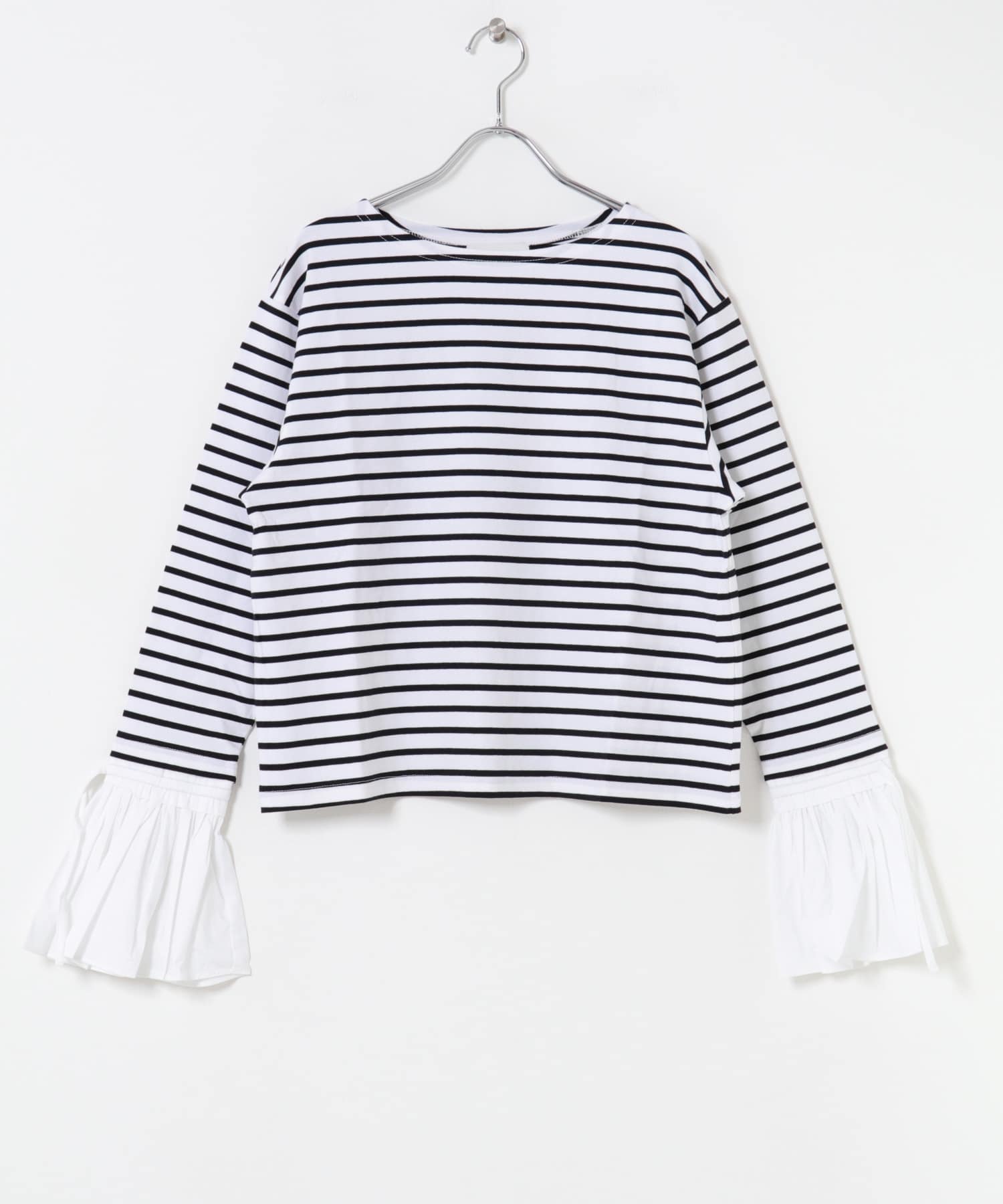 Mewl シャツスリーブボーダーTOPS