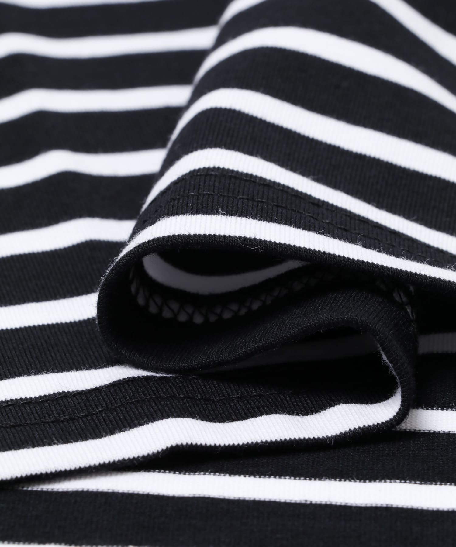 Mewl　シャツスリーブボーダーTOPS BLACK Free