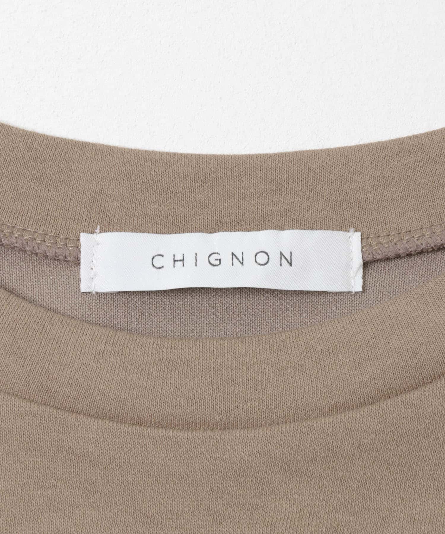 CHIGNON　ロールアップドルマンカットソー BEIGE FREE