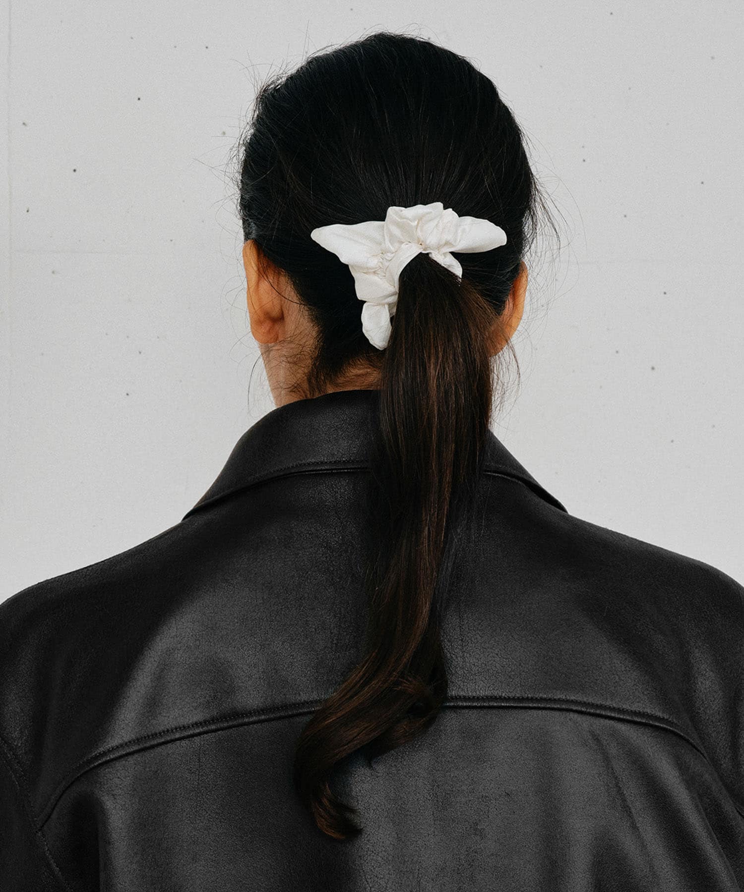 heyep　Silk Square Mini Scrunchie 3P WHITE -