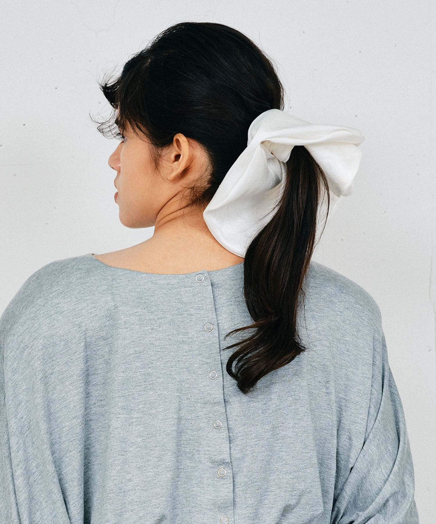 heyep　Silk Heart Scrunchie Large