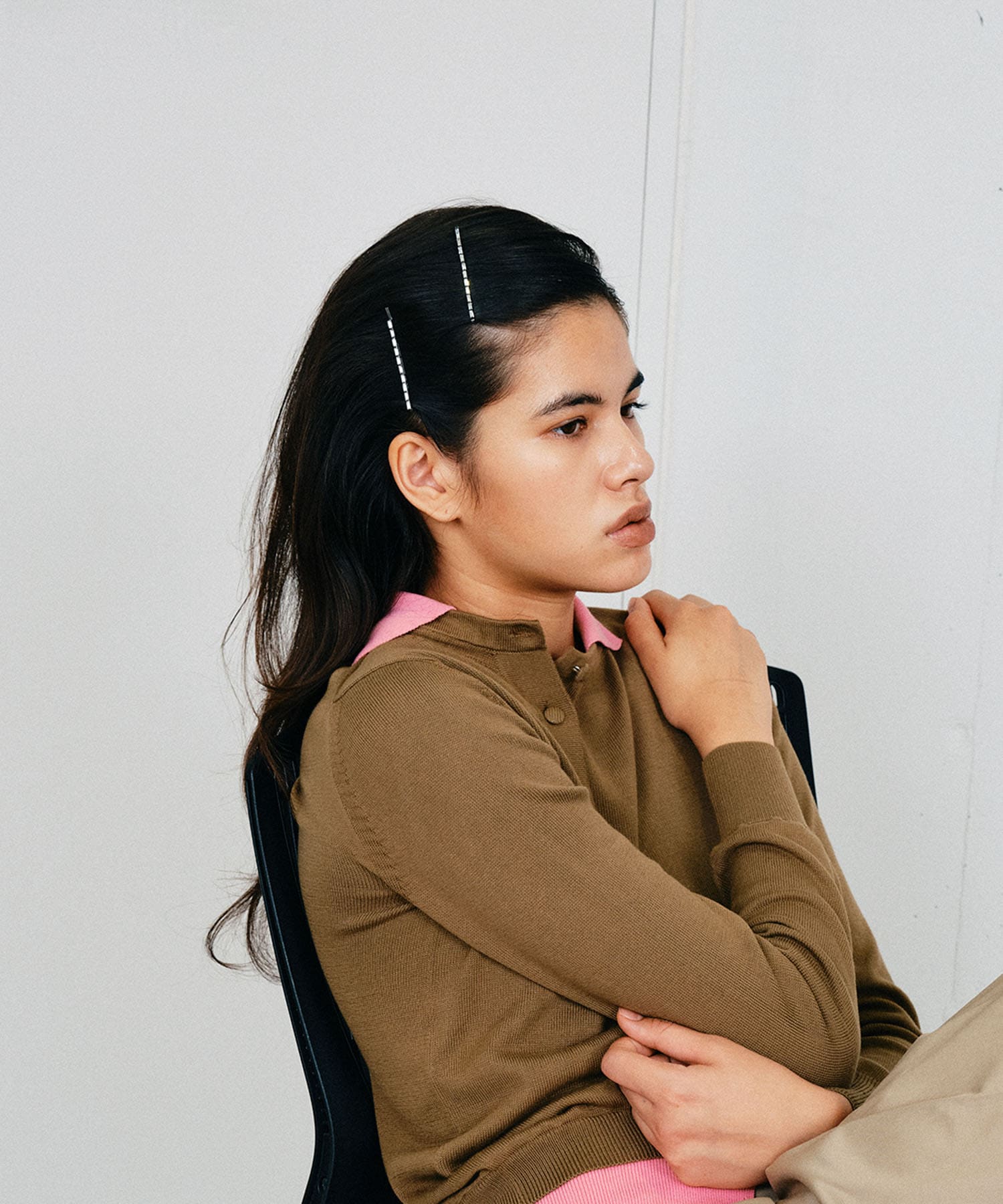 heyep　ChattyRhinestonHairpins4P SILVER -