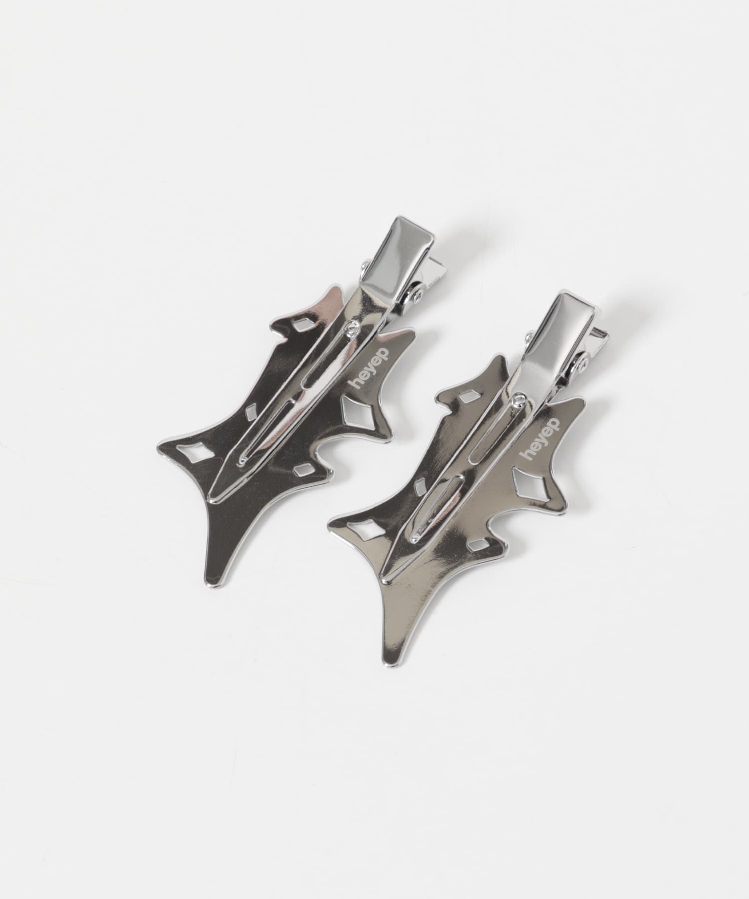 heyep　Melted Metal Flat Clips2P SILVER -