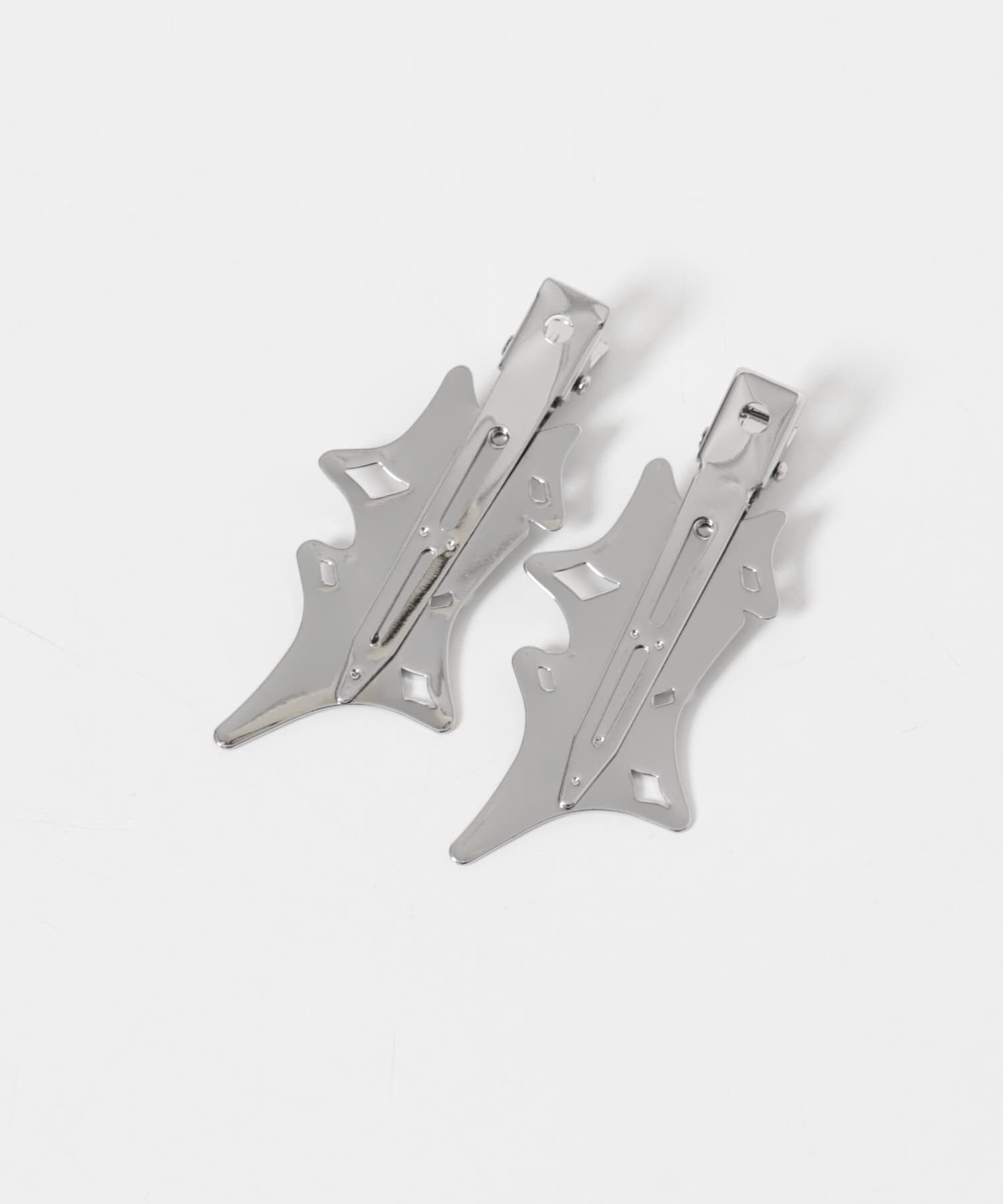 heyep　Melted Metal Flat Clips2P SILVER -
