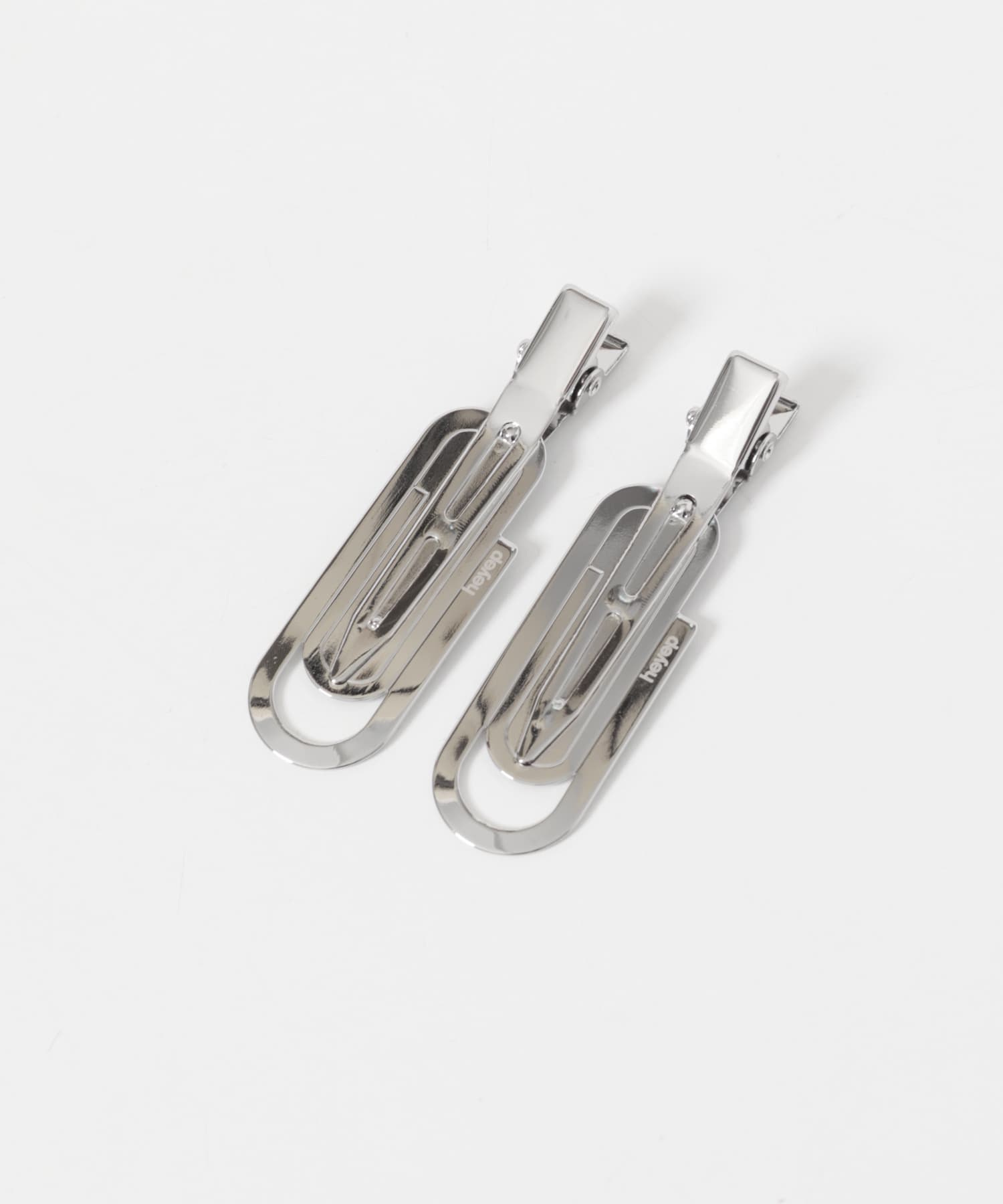heyep　PaperClipFlatHairClips2P SILVER 0