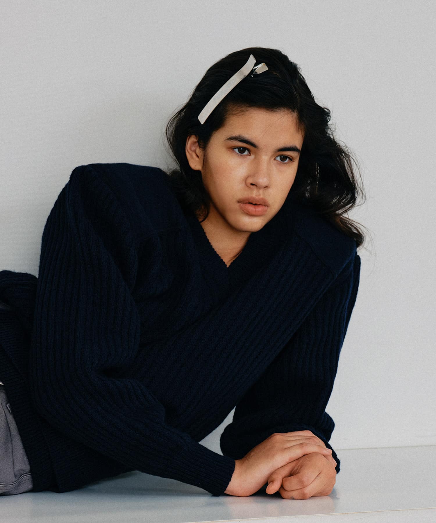 heyep　New Logo Hair Clips-Large SILVER -