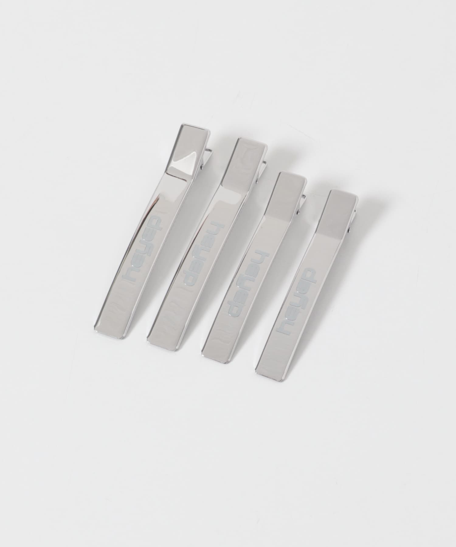 heyep　New Logo Hair Clips 4P SILVER -