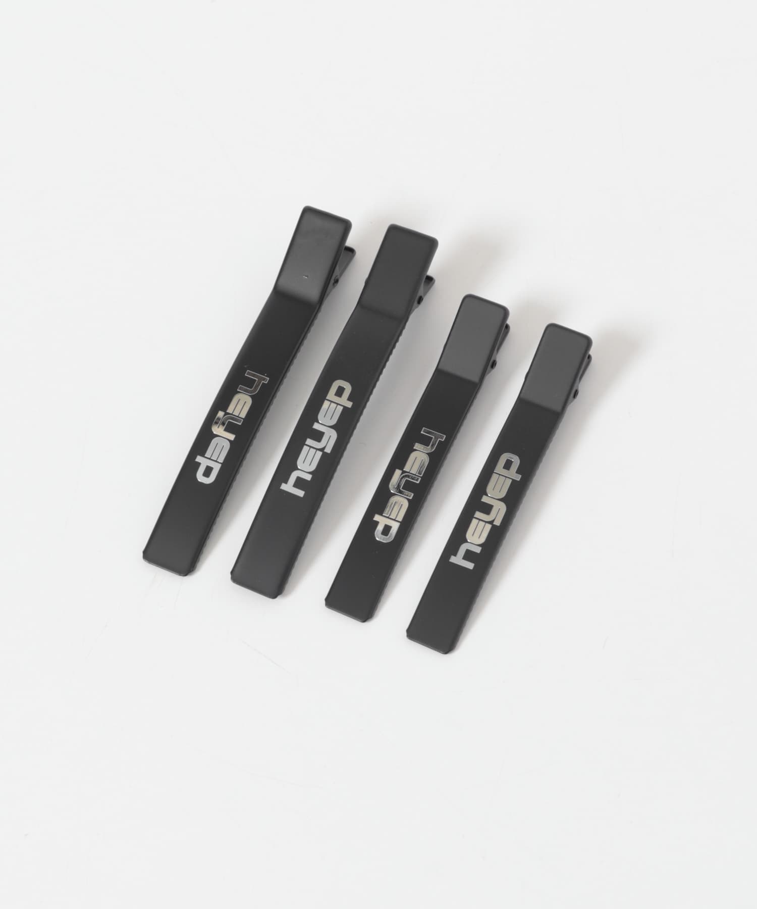 heyep　New Logo Hair Clips 4P BLACK -