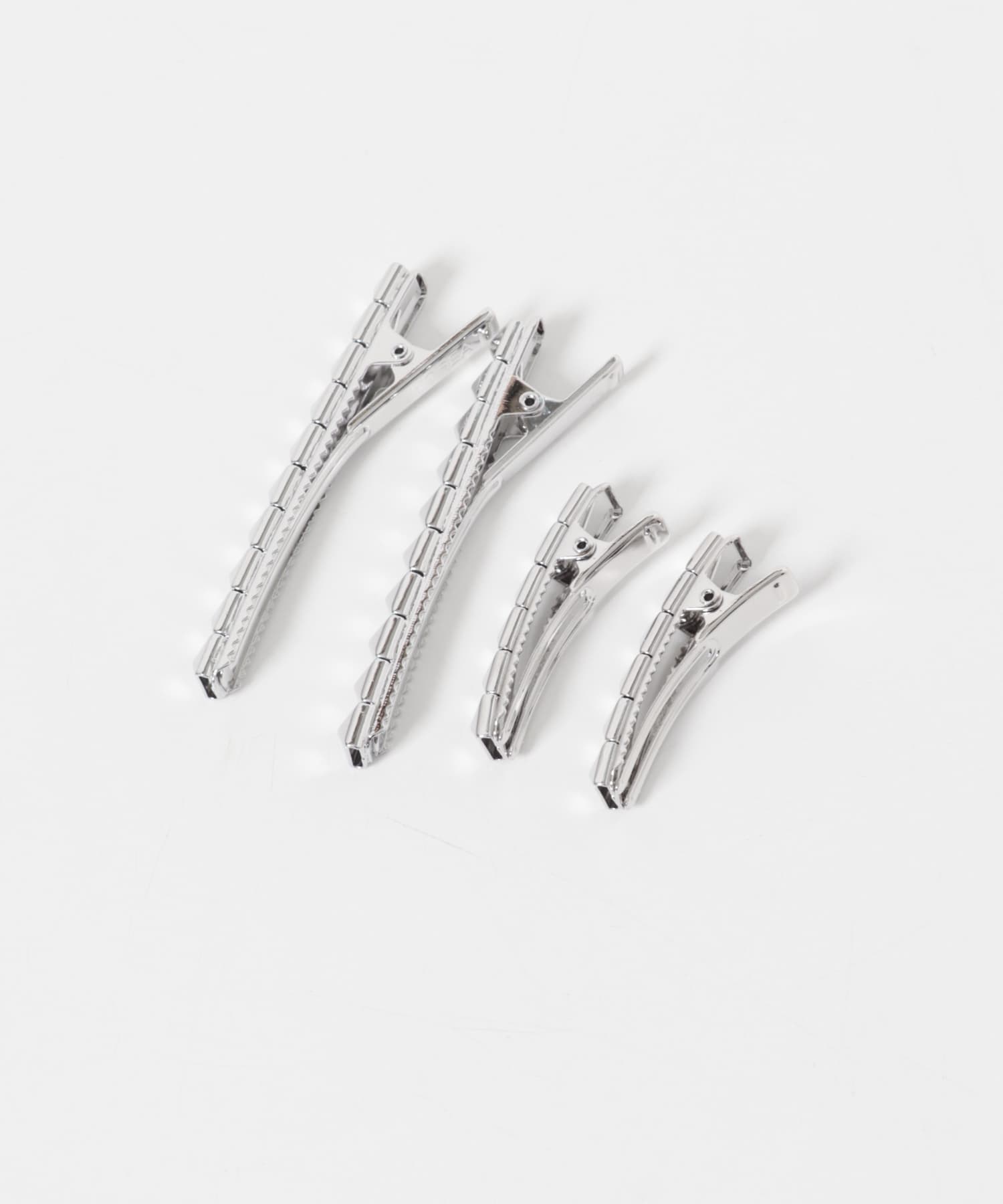 heyep　Stud Hair Clips 4Piece Set SILVER -