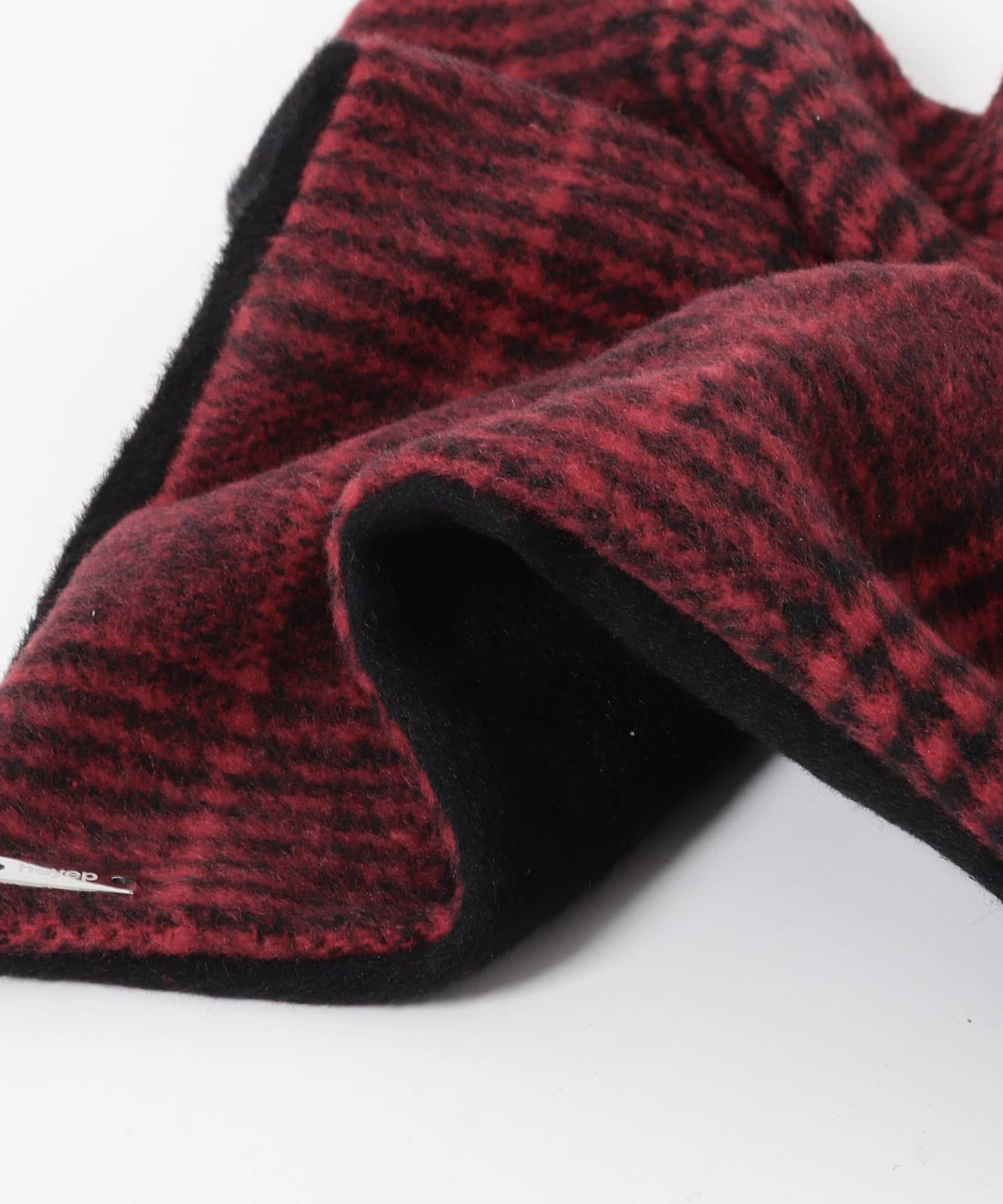 heyep　Plaid Square Scrunchie RED -