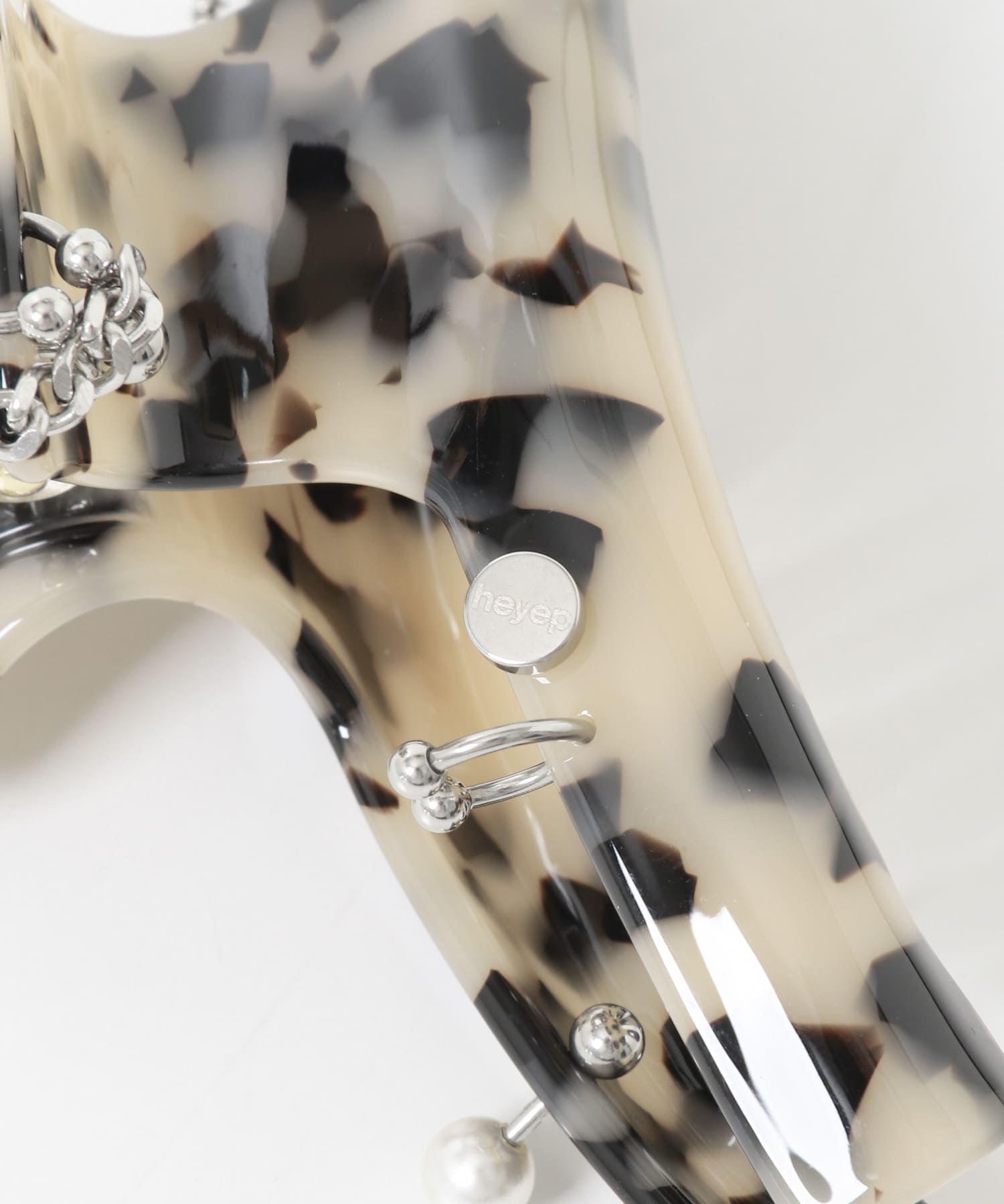 heyep　Piercing Hair Clip-L BROWN -