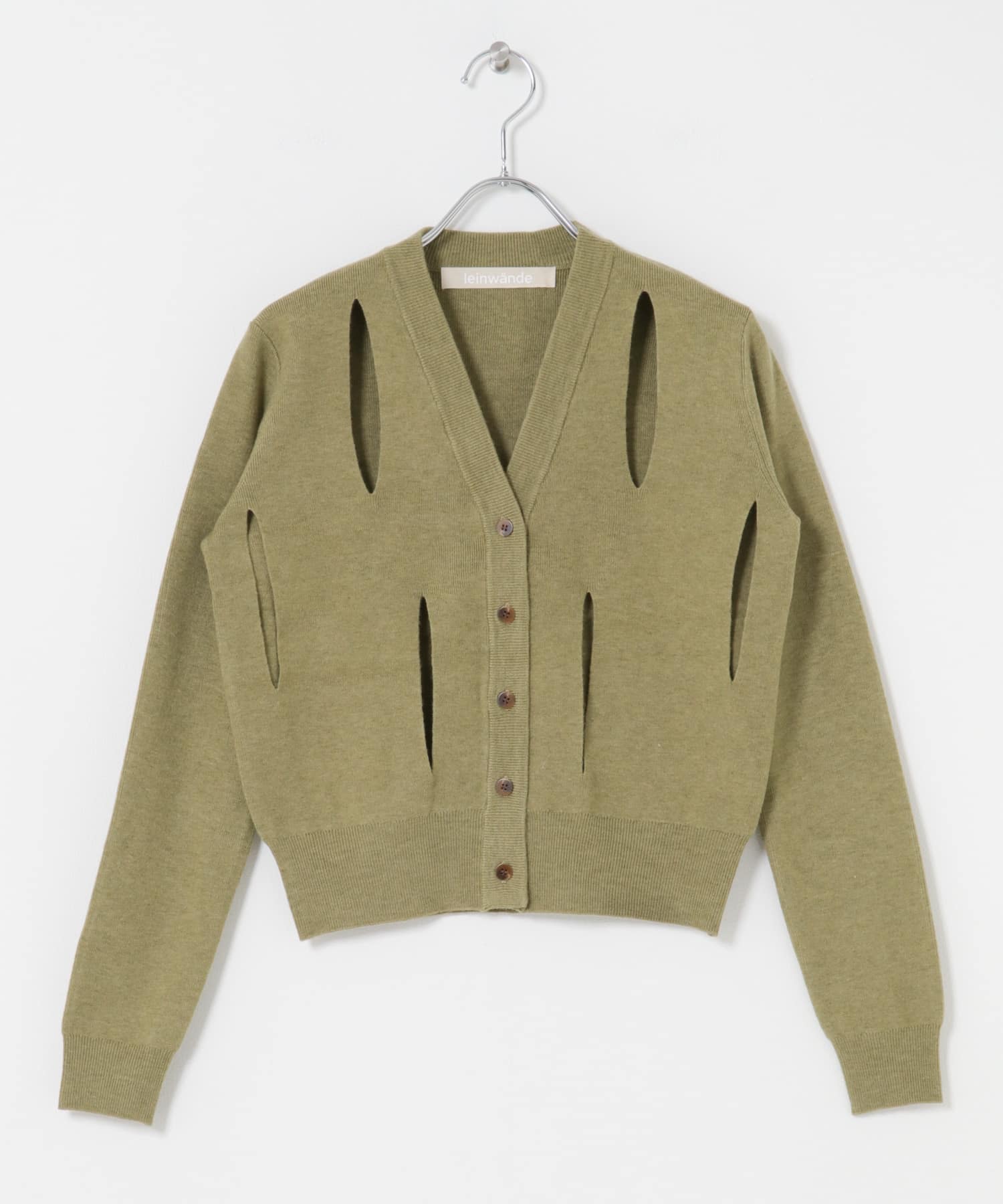 leinwande　Ribbon Tie Cardigan
