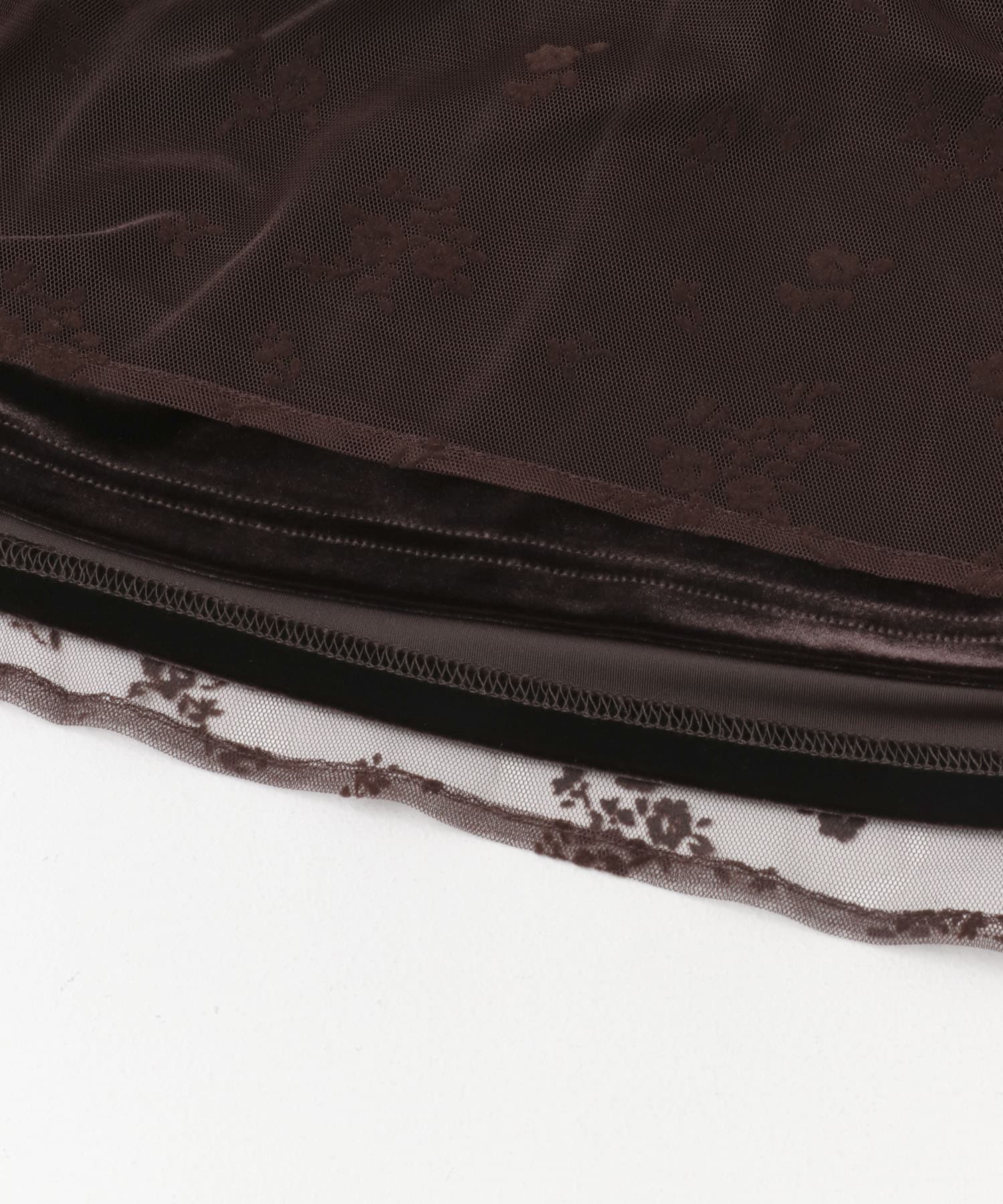 kaene　フロッキーベロア2wayドレス darkbrown 36