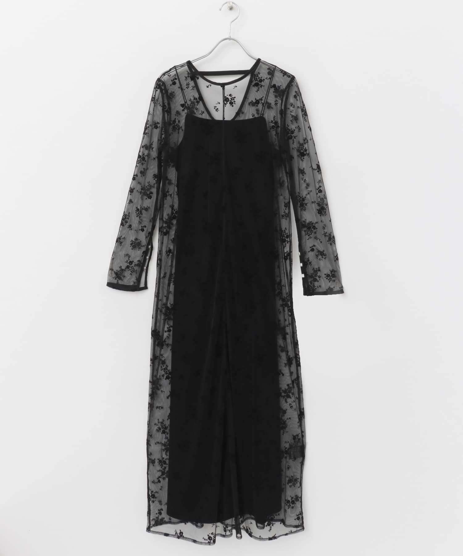 kaene　フロッキーベロア2wayドレス