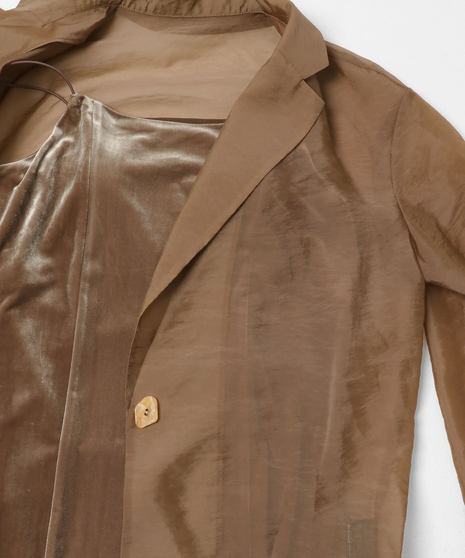 kaene　シアージャケットセットベロアドレス brown 36
