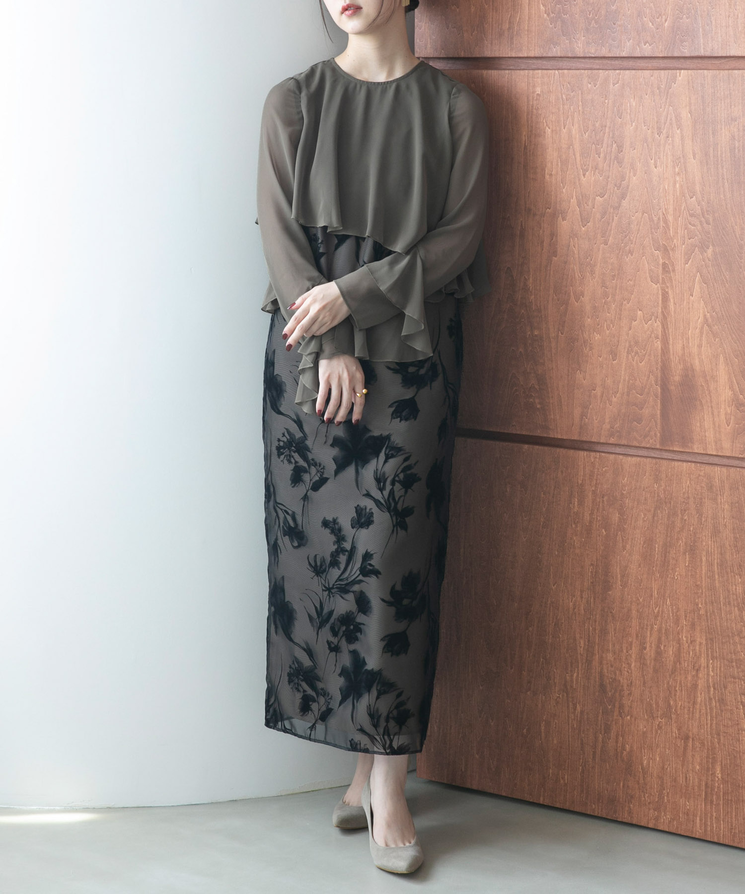 kaene　アシメフレアボレロドッキングドレス