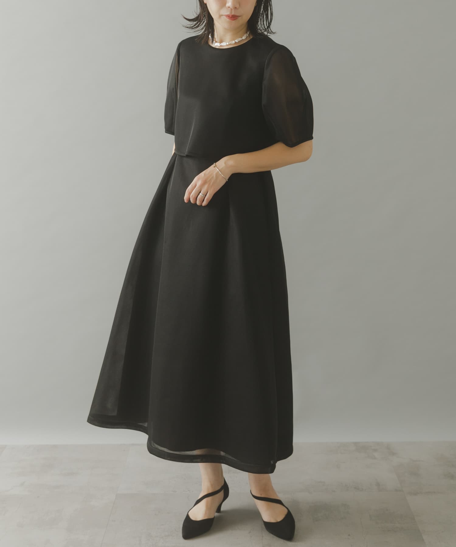 kaene シアーダンボールニットドレス(36 brown): ドレスライン｜URBAN