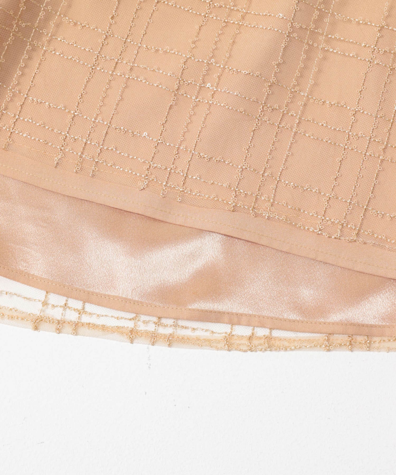 kaene　フリルチュールドッキングドレス Salmonpink 36