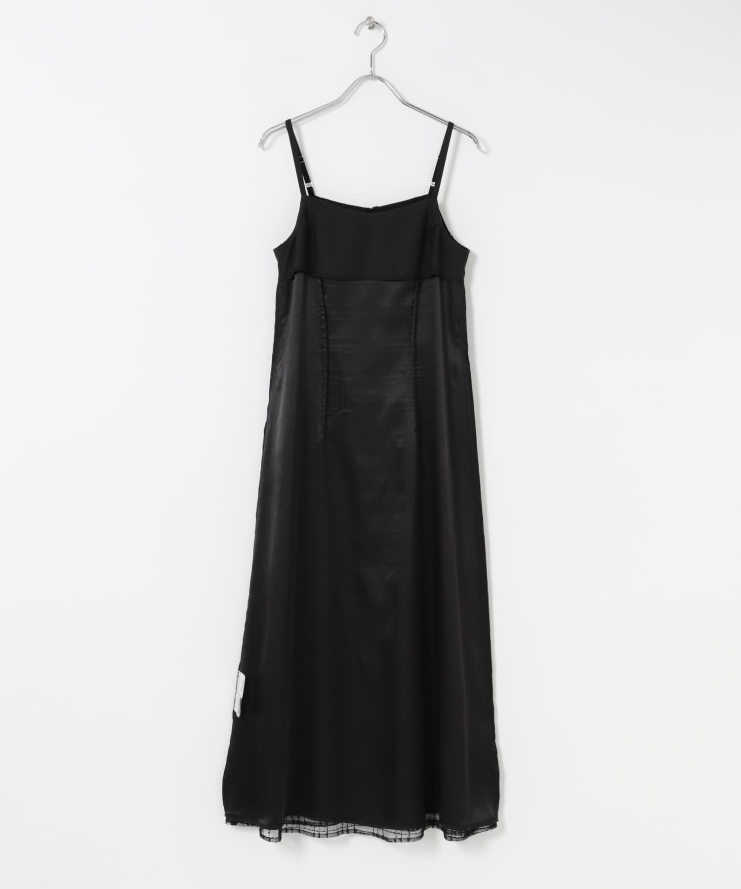 kaene　フリルチュールドッキングドレス black 36