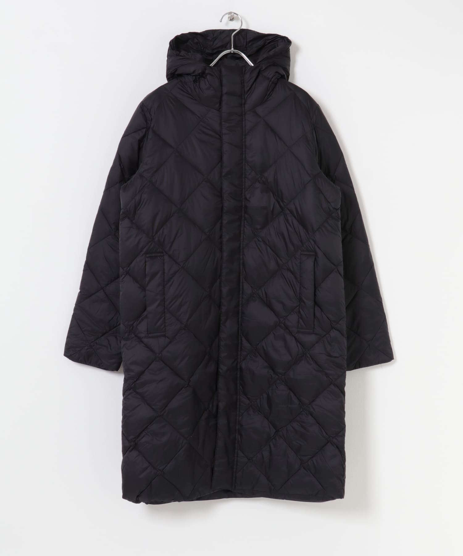 TAION　HOOD LONG DOWN JACKET BLACK S