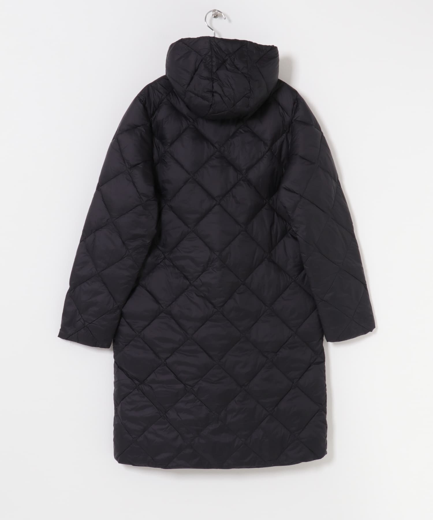 TAION　HOOD LONG DOWN JACKET BLACK S