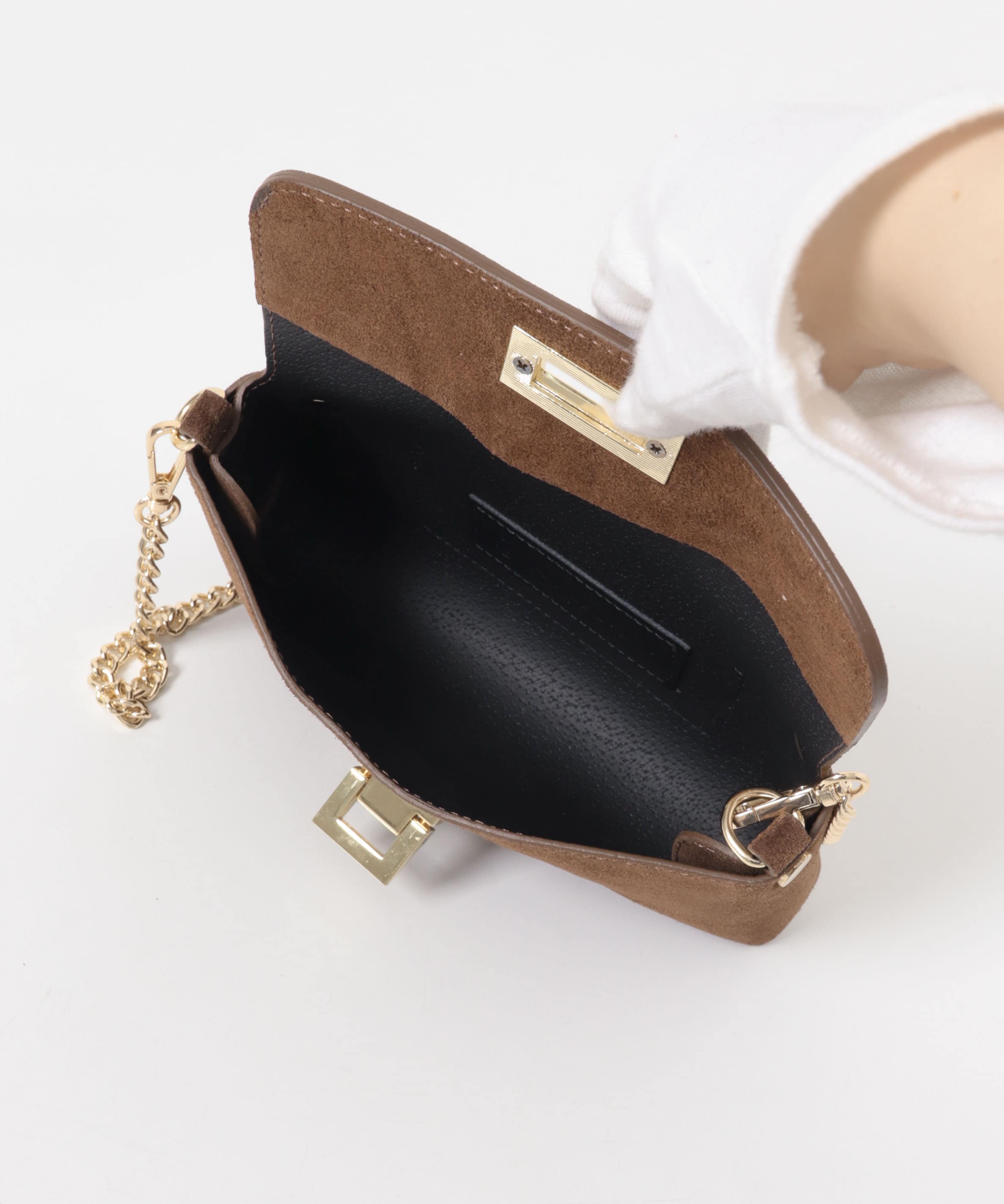 AULENTTI　スエードチェーンBAG MARRON Free