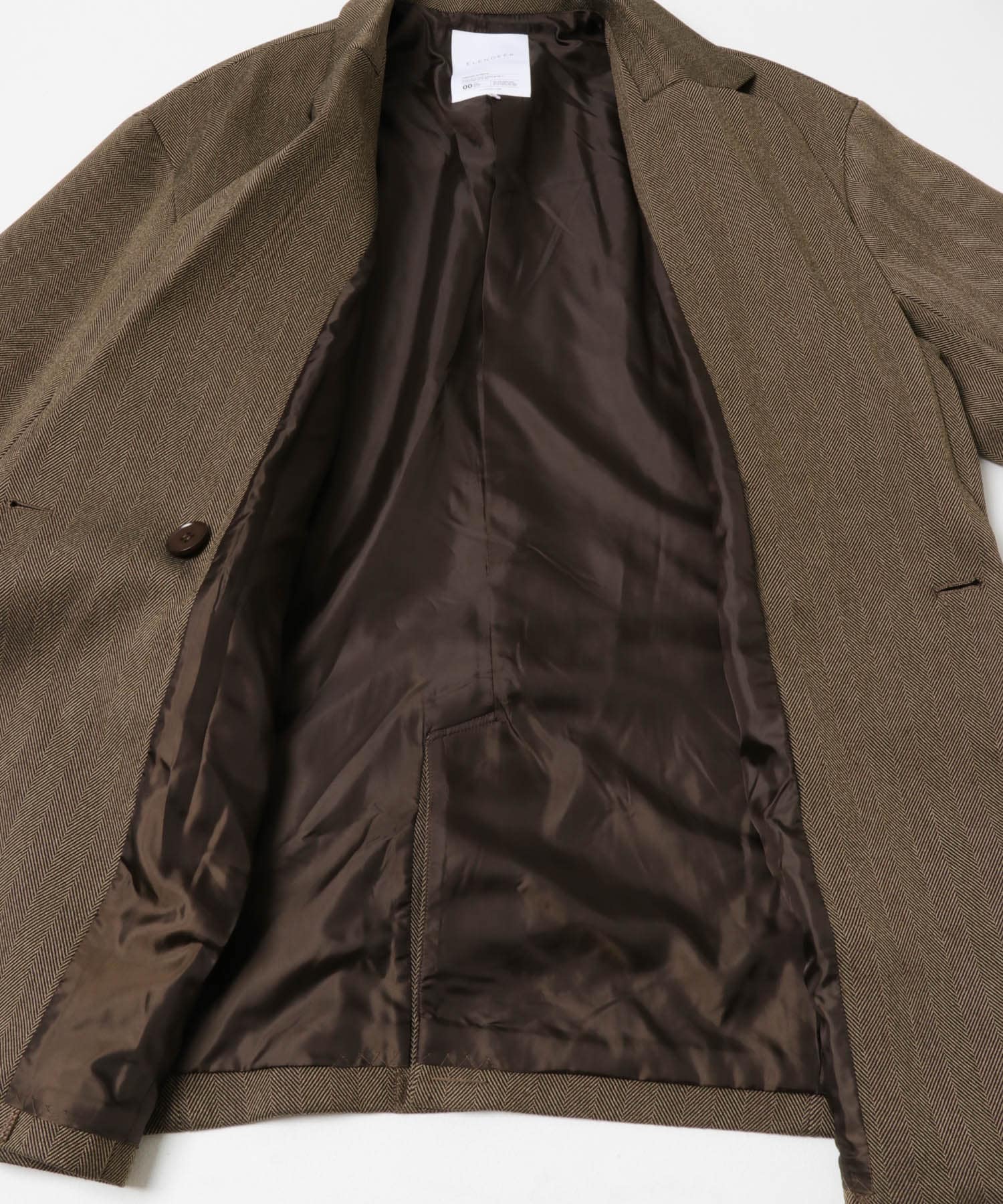 『別注』ELENDEEK×ROSSO　HERRINGBONE OVER JACKET BRN FREE