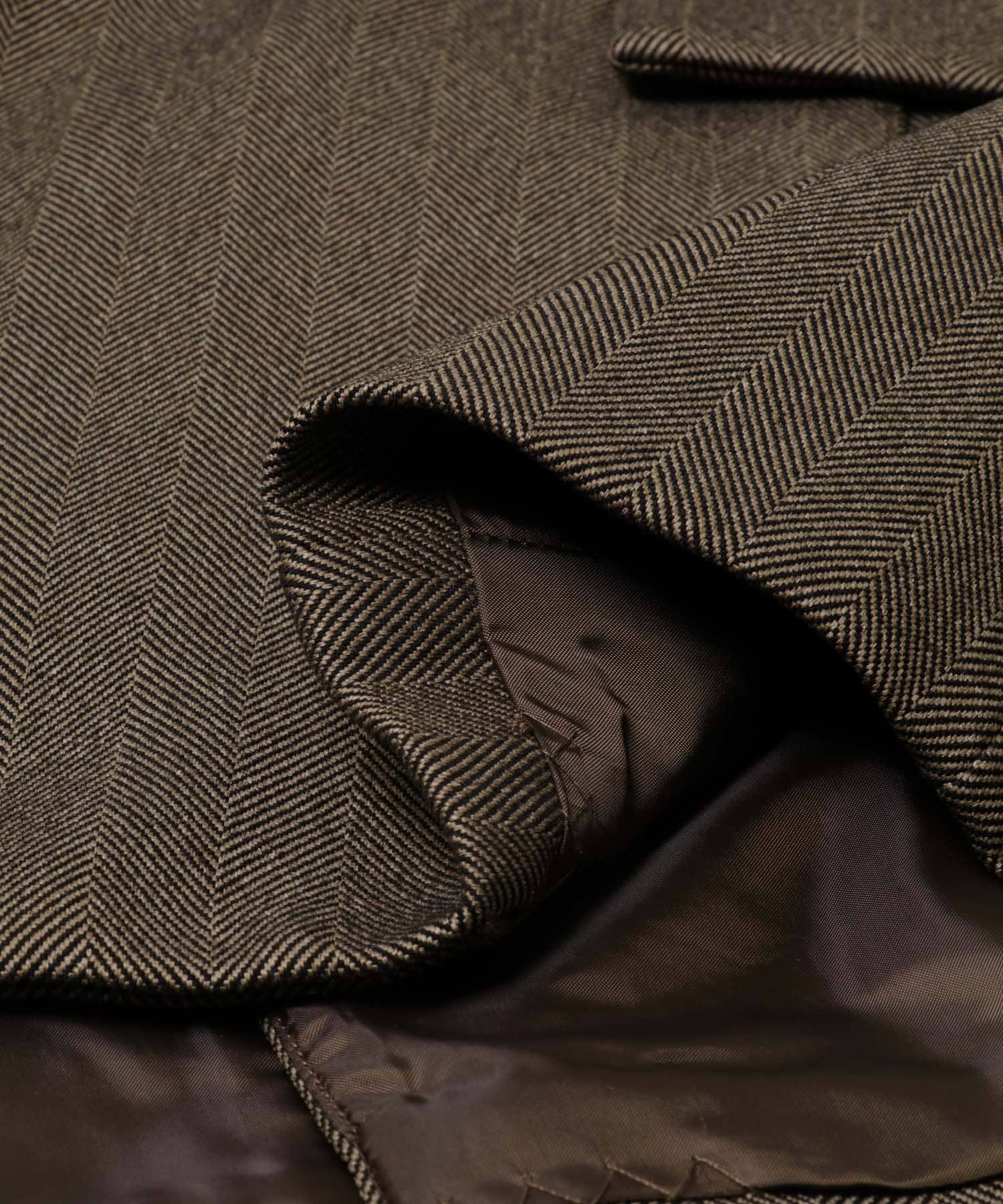 『別注』ELENDEEK×ROSSO　HERRINGBONE OVER JACKET BRN FREE