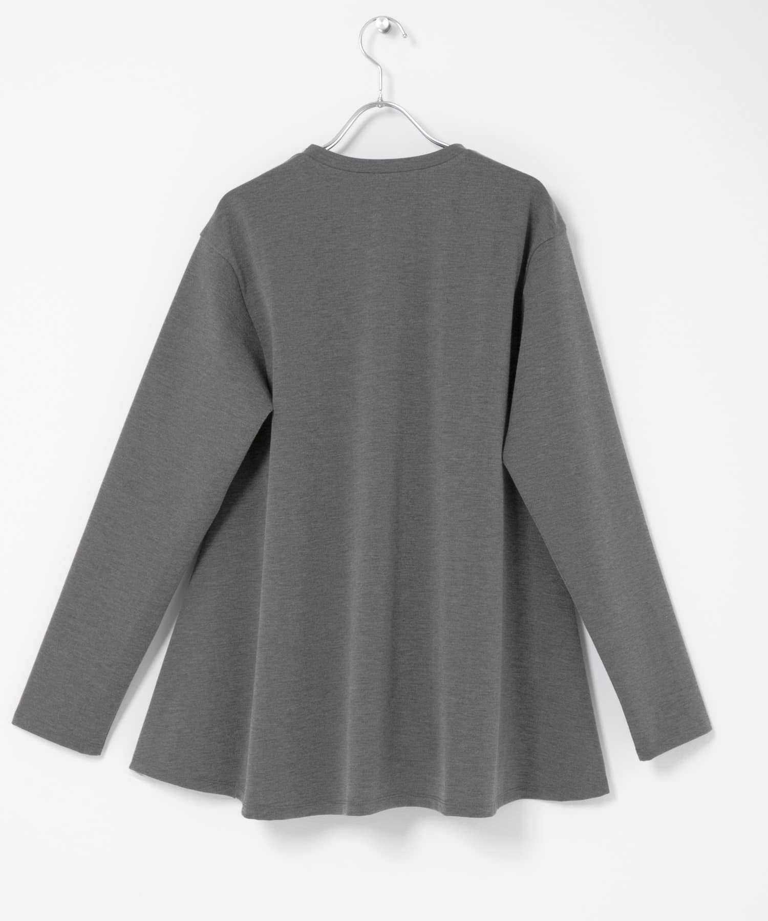 ELENDEEK　ASYME HEM LONG SL CUT AND SEWN GRY Free