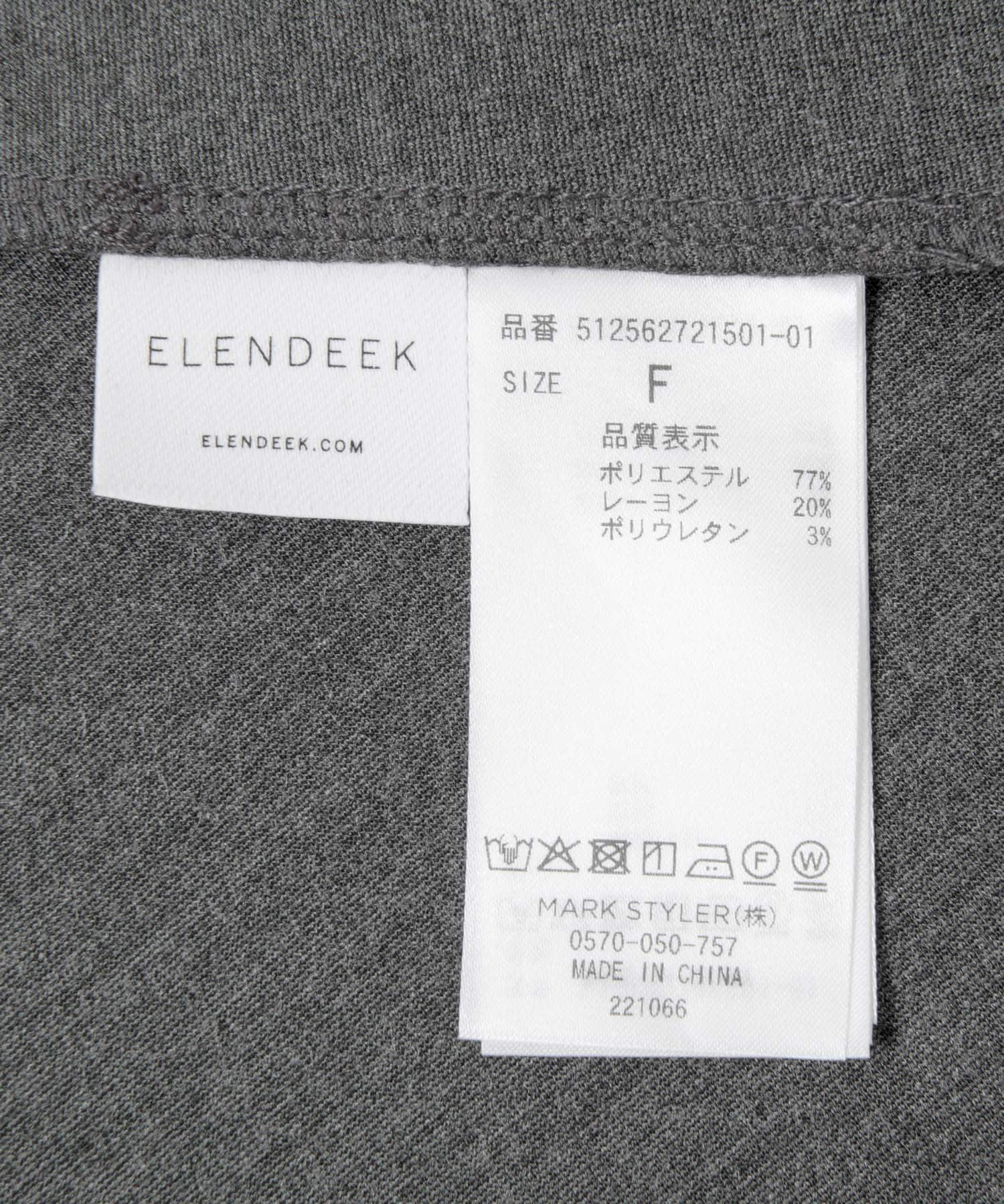 ELENDEEK　ASYME HEM LONG SL CUT AND SEWN GRY Free