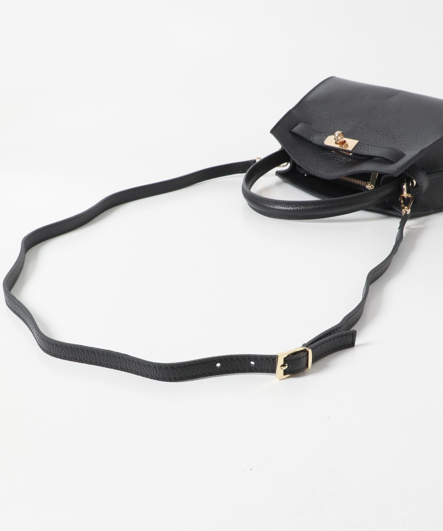 AULENTTI　キーベルト付きミニハンドBAG NERO Free