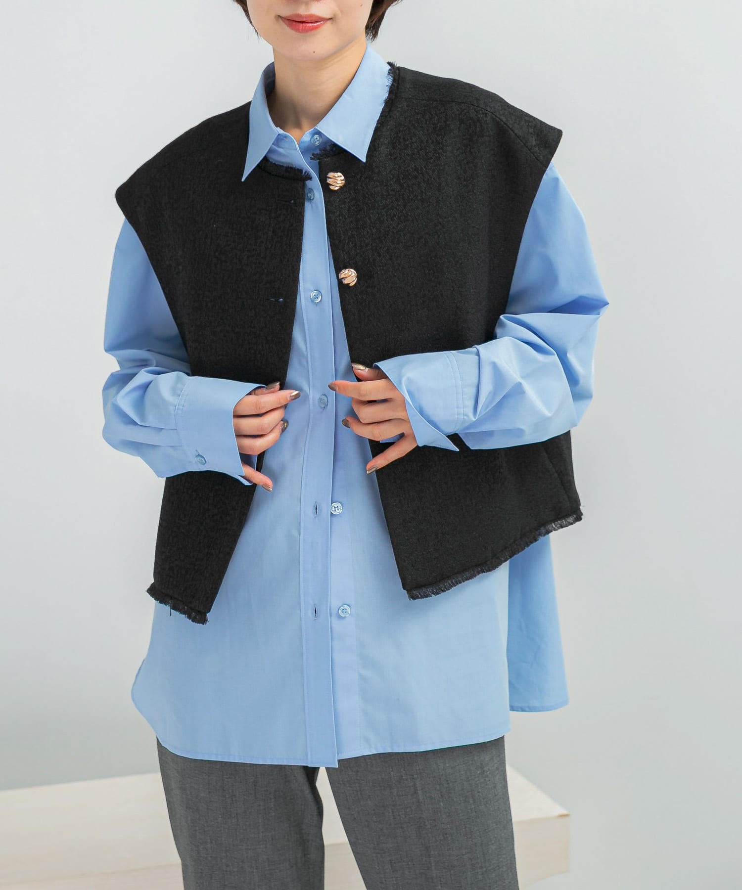 CHIGNON　ツイードショートベスト