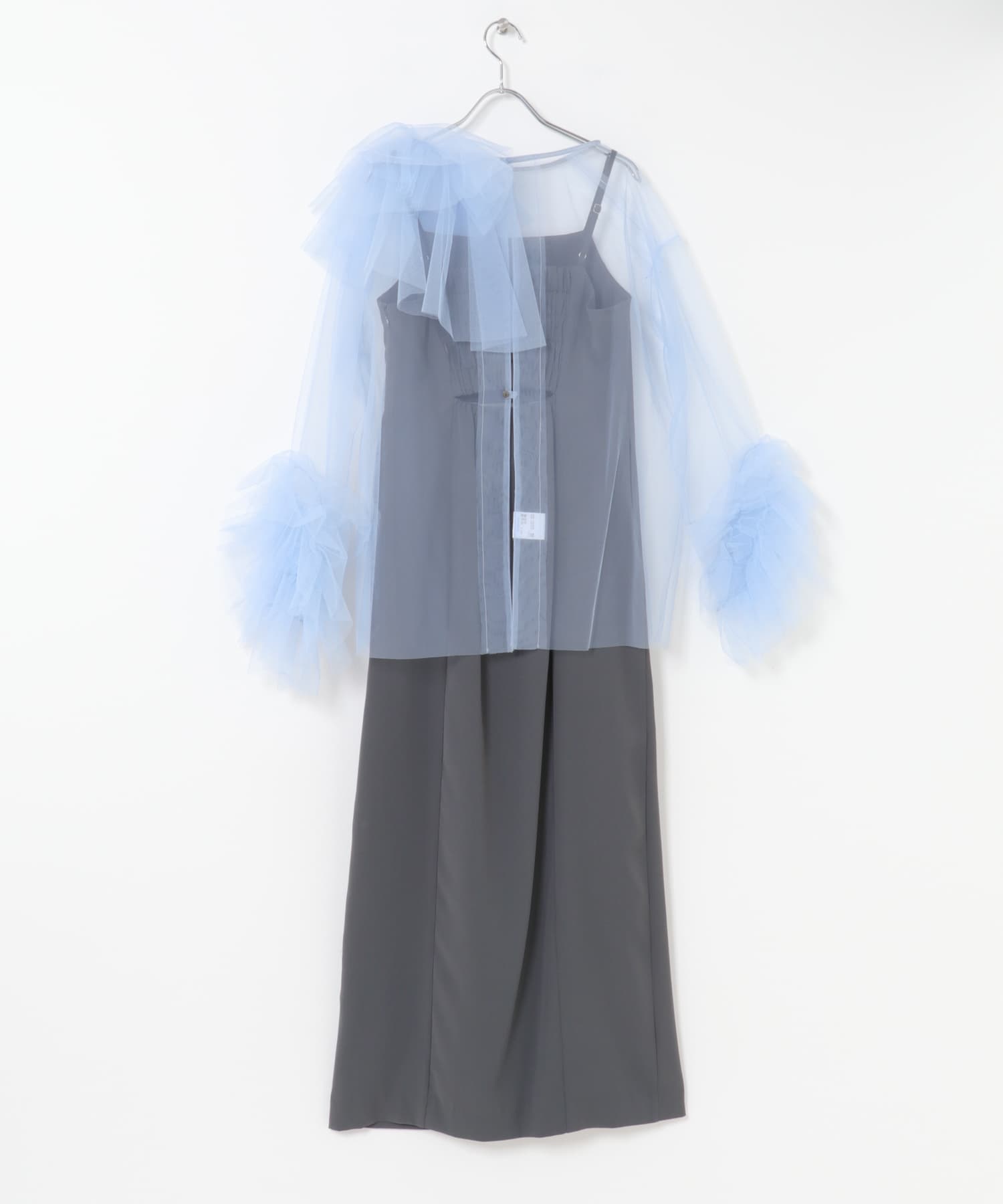 ANDRESD　blooming tulle dress L/BLUE 36