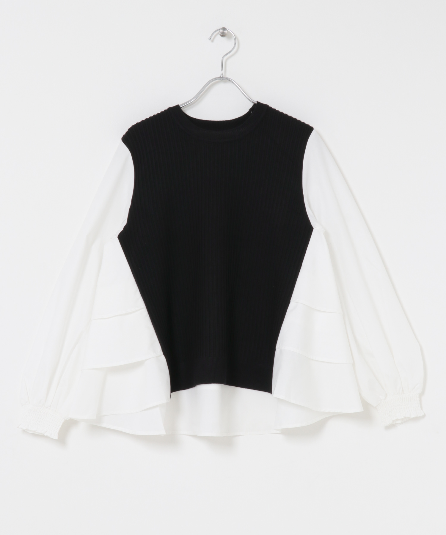 Torrazzo Donna　Knit Fabric Tiered Blouse
