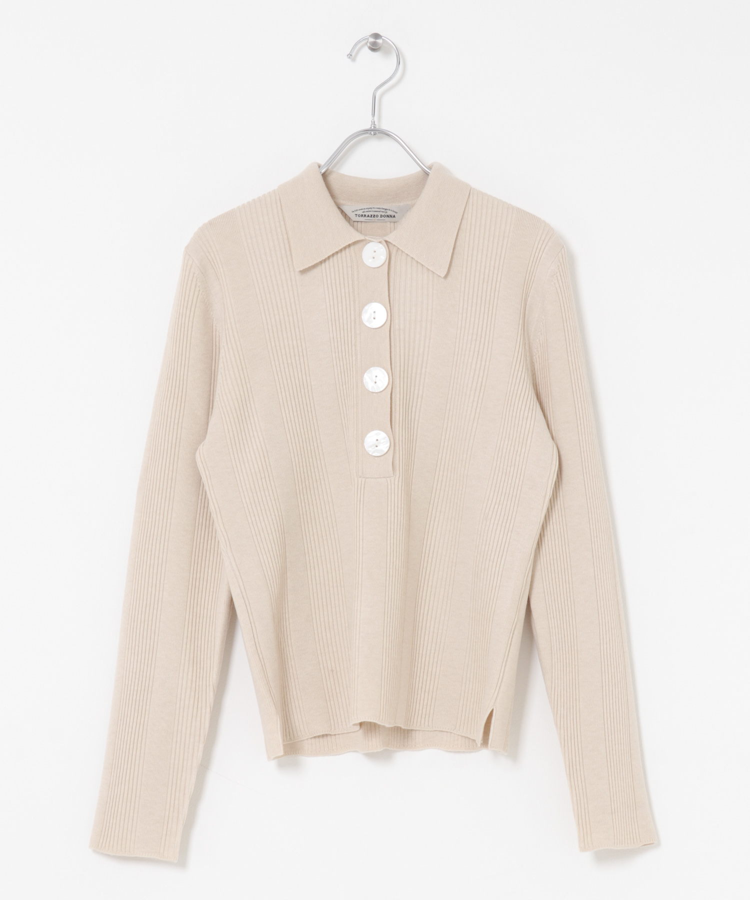 Torrazzo Donna　Rib Knit Polo Shirt