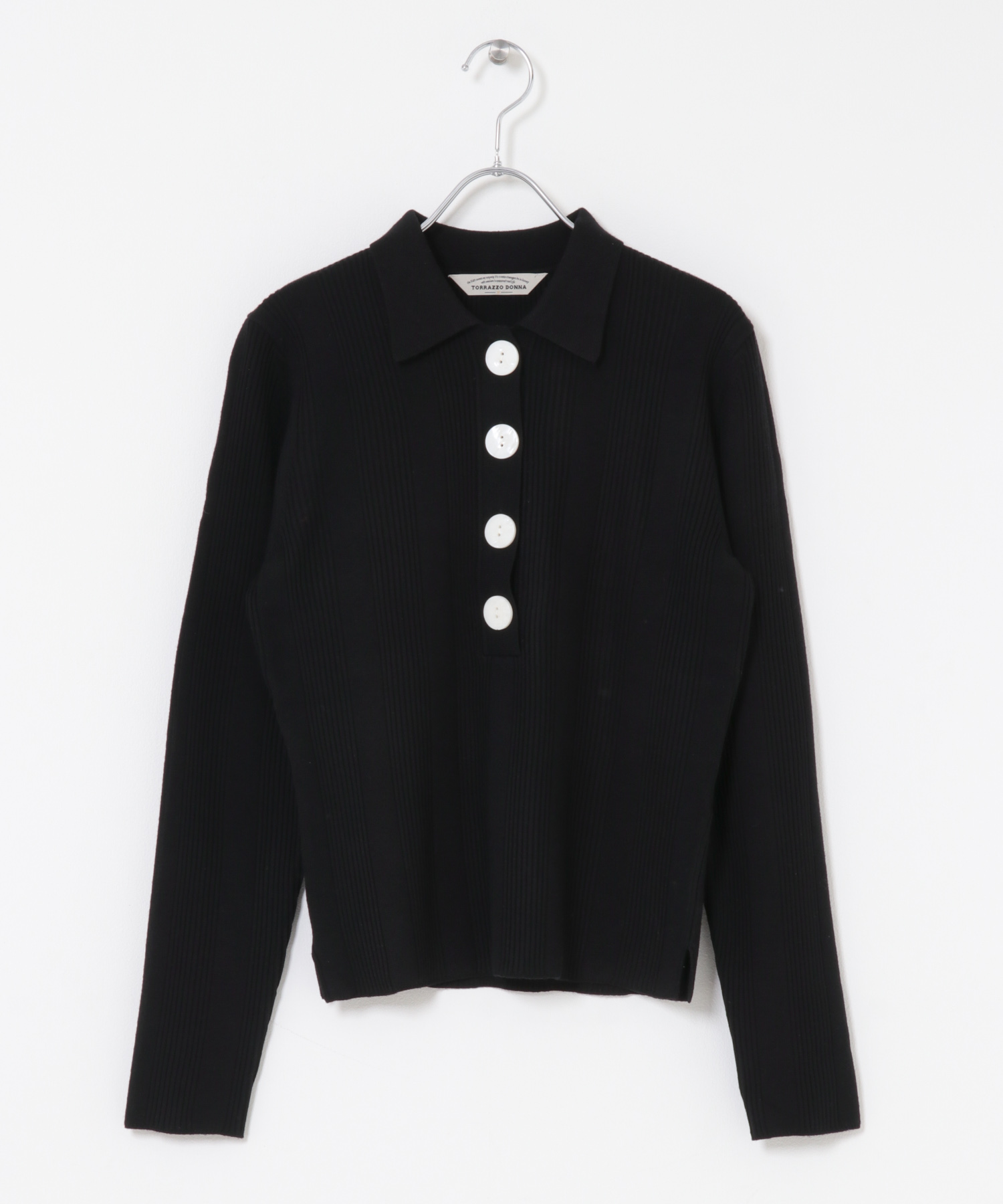 Torrazzo Donna　Rib Knit Polo Shirt