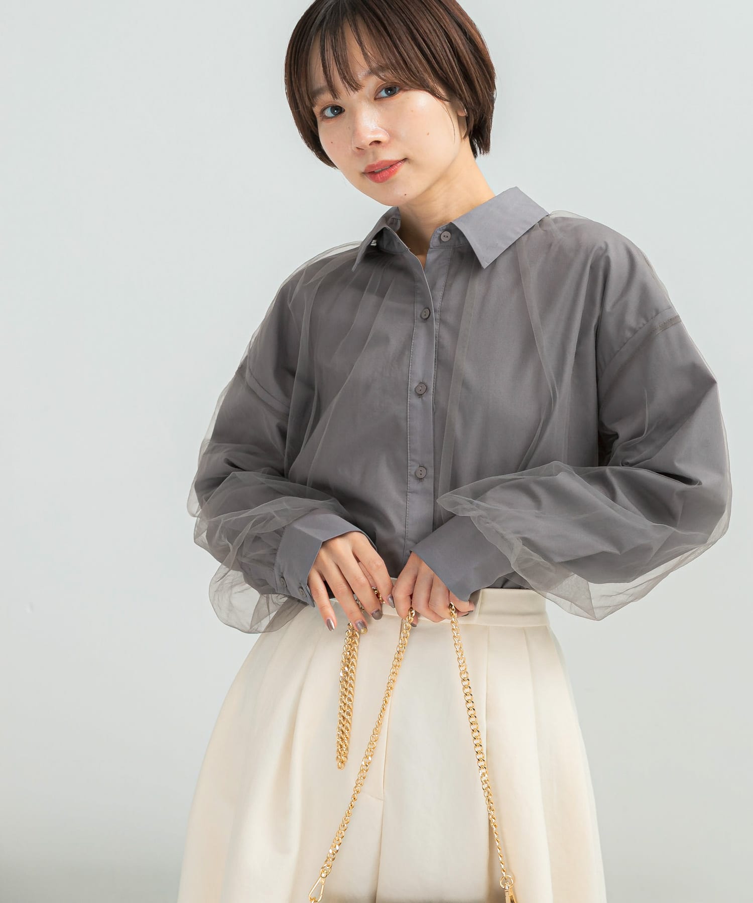 Torrazzo Donna　Sheer Tulle Shirt