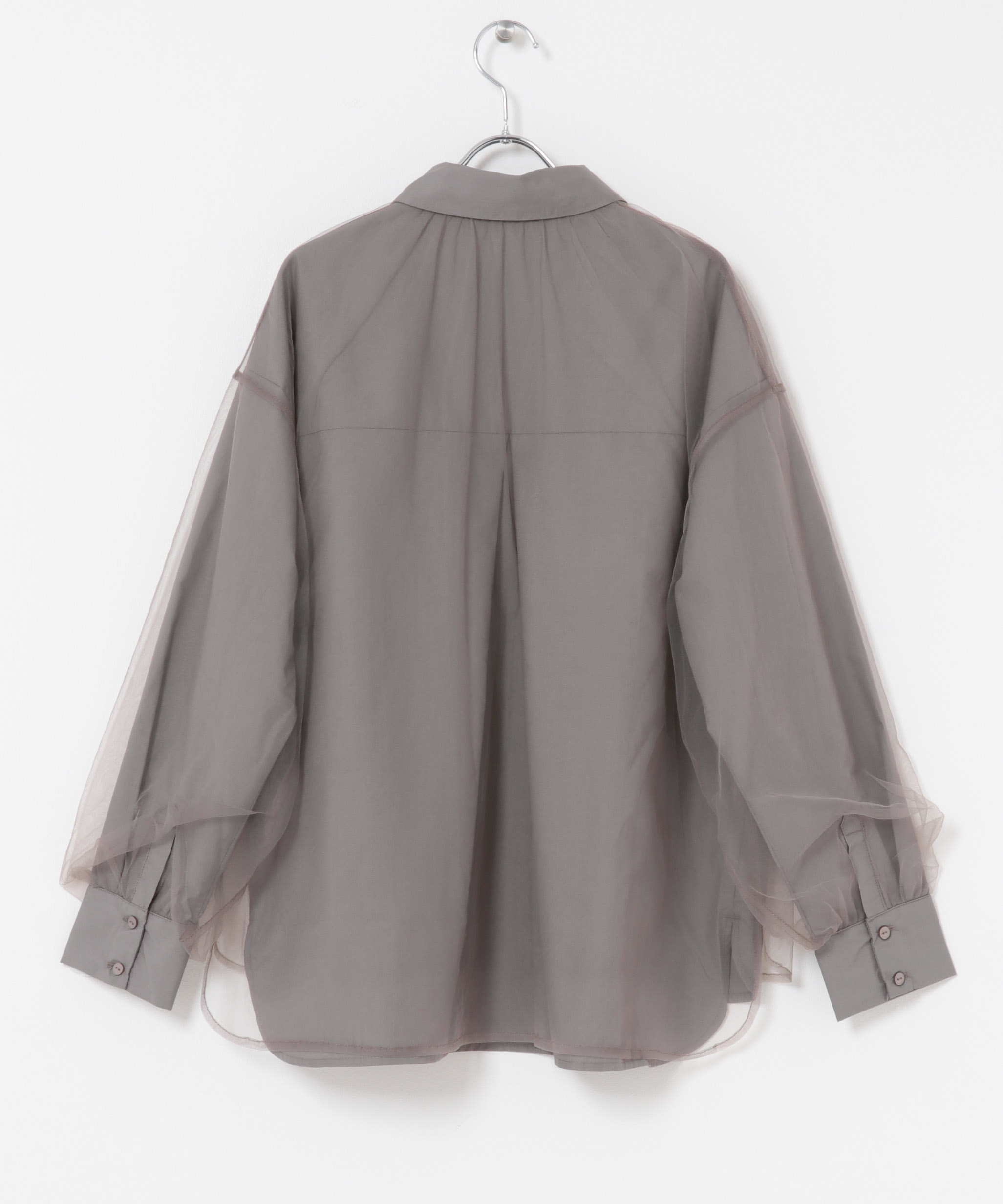 Torrazzo Donna　Sheer Tulle Shirt DGRAY Free