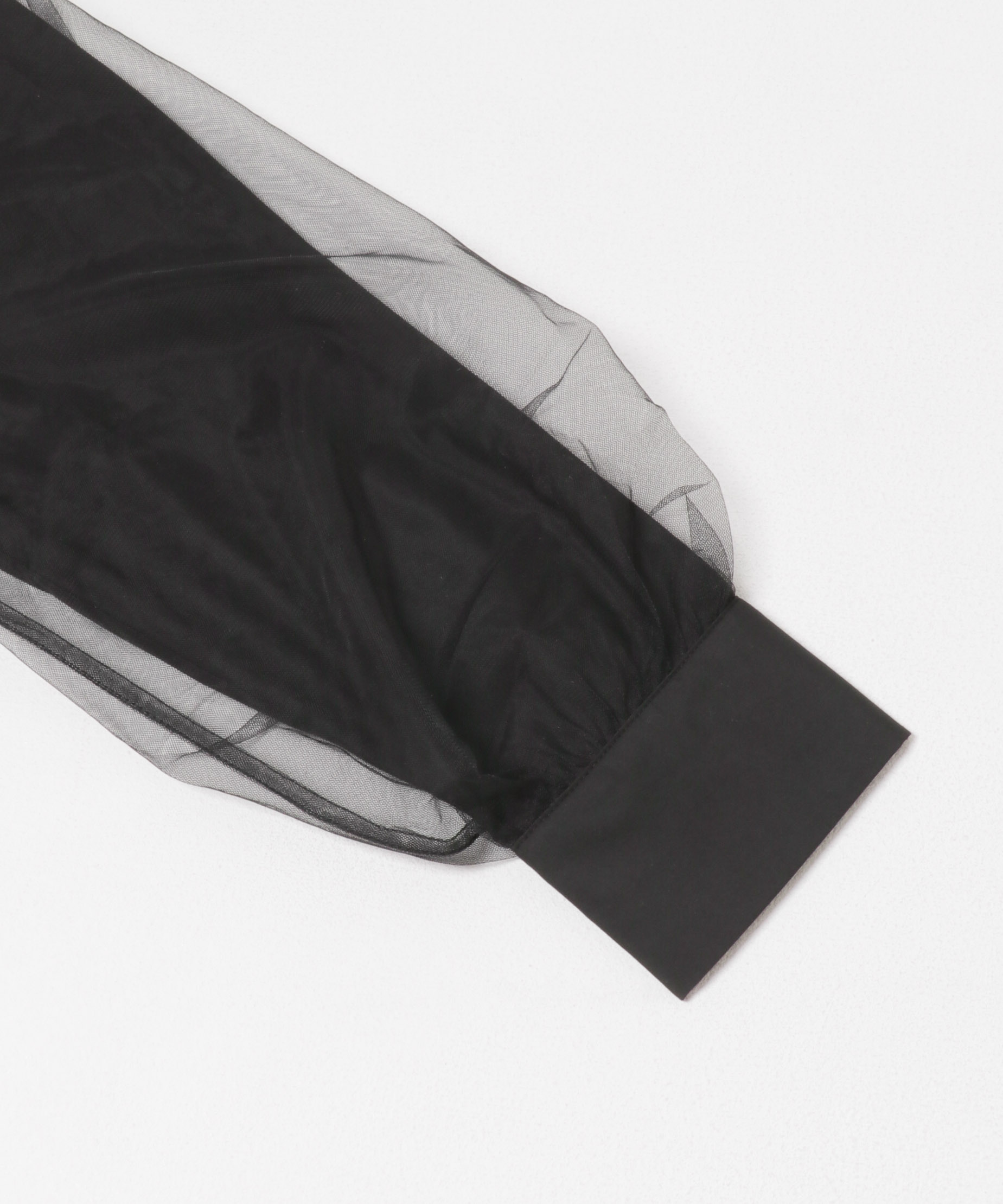 Torrazzo Donna　Sheer Tulle Shirt BLACK Free