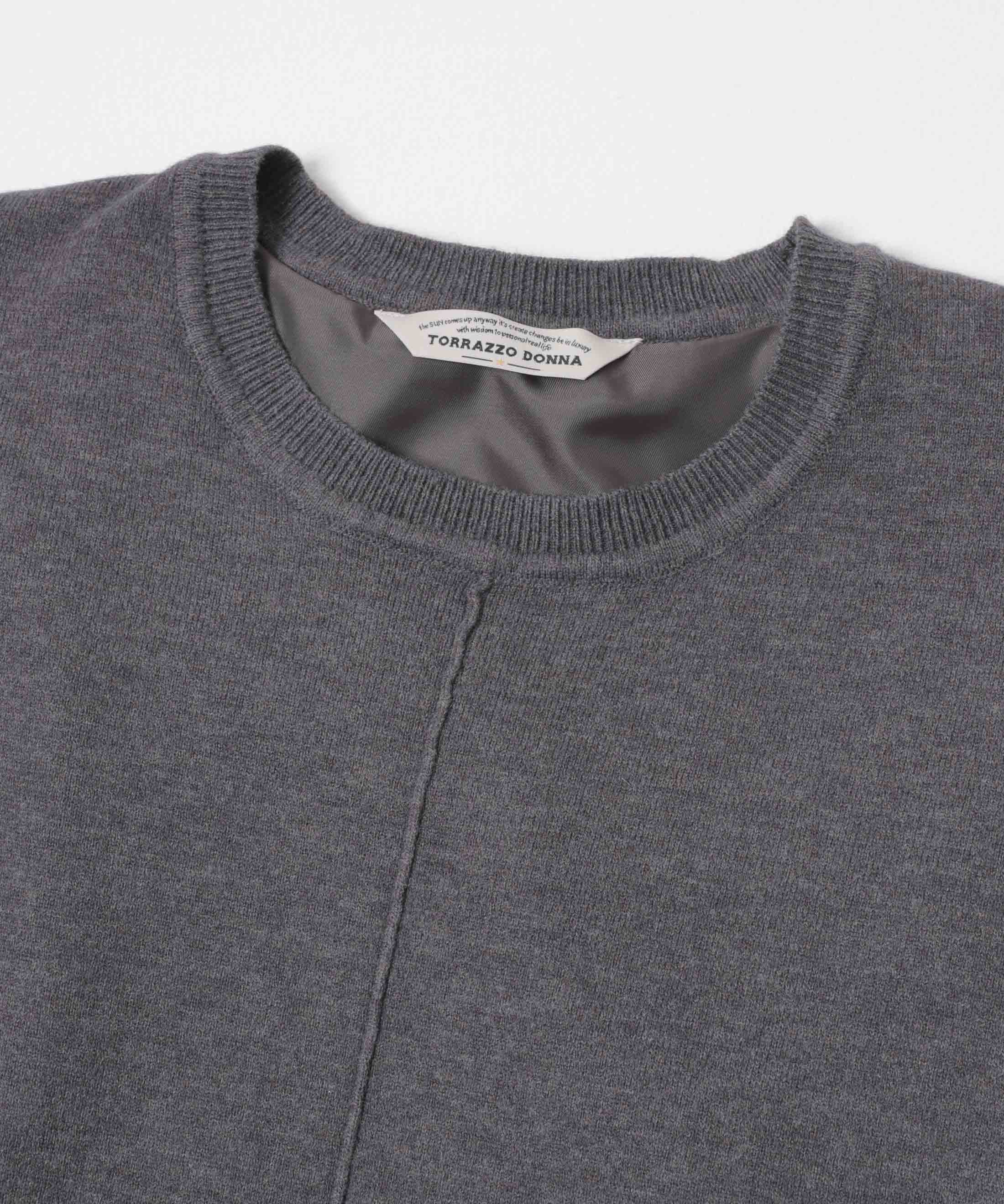 Torrazzo Donna　Knit Tulle Tops GRAY Free