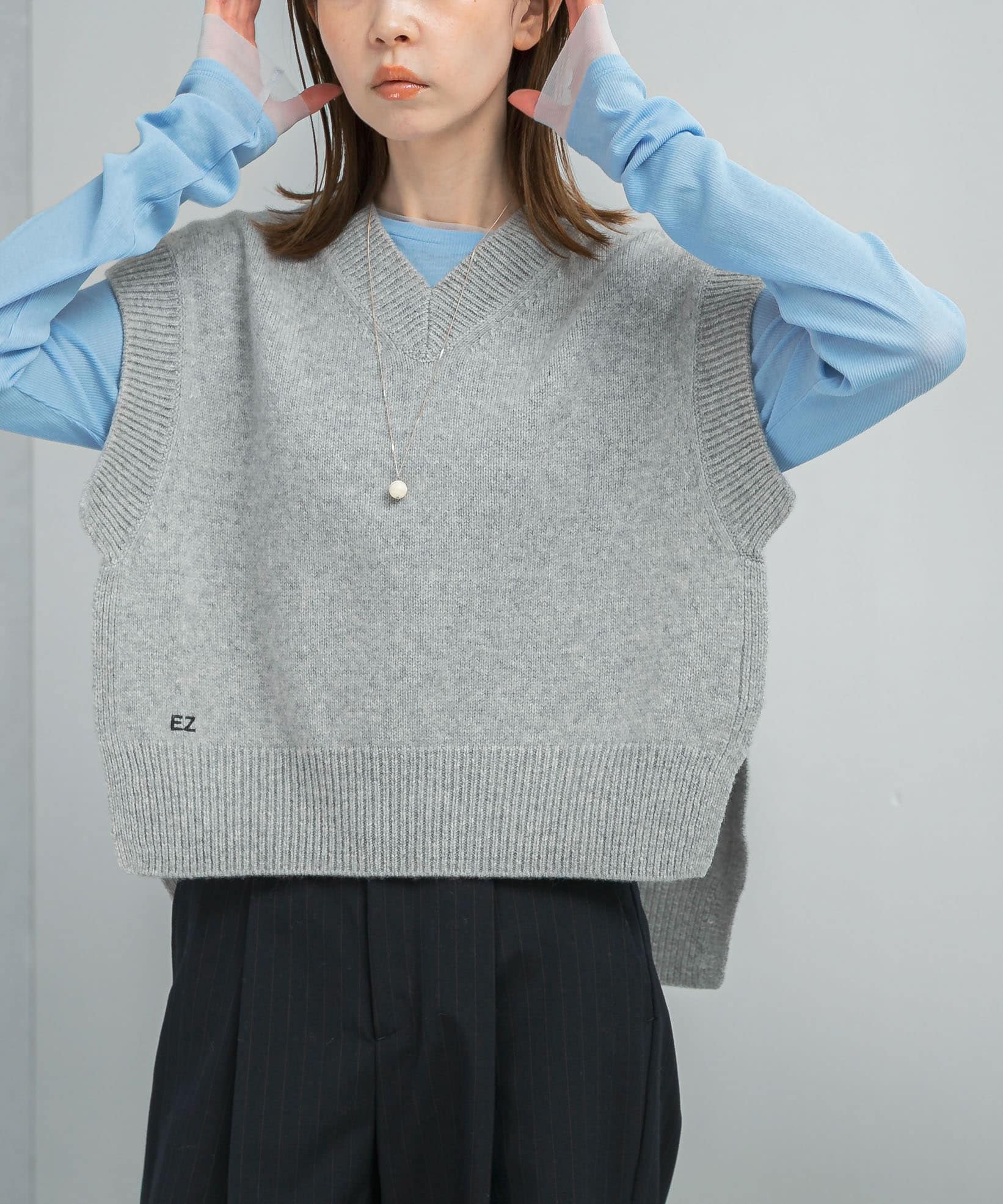 ADAWASｘEZ　CASHMERE-BLEND VEST