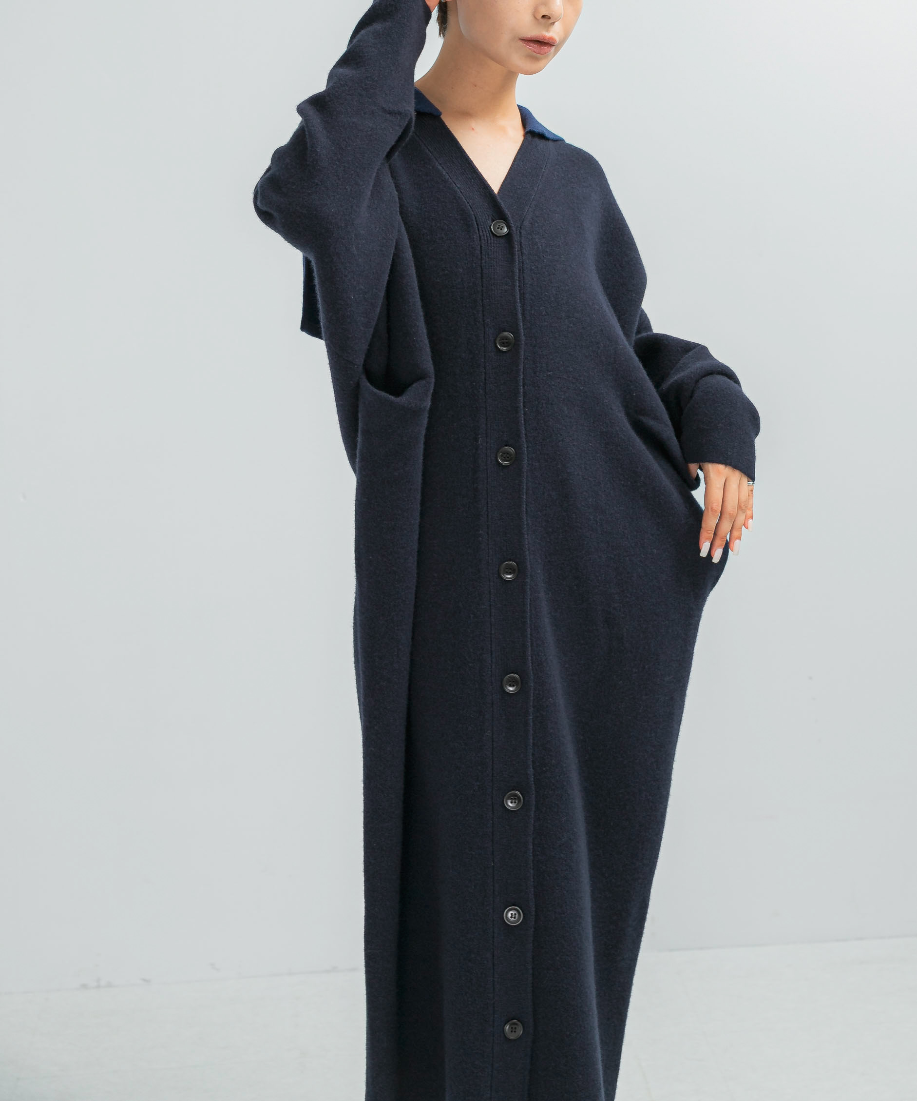 ADAWASxEZ CASHMERE-BLEND L CARDIGAN