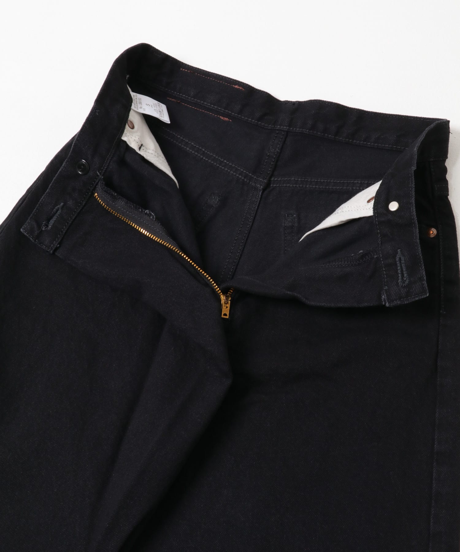 『別注』Lee×ROSSO　FRONT TUCK DENIM PANTS BLACK XS