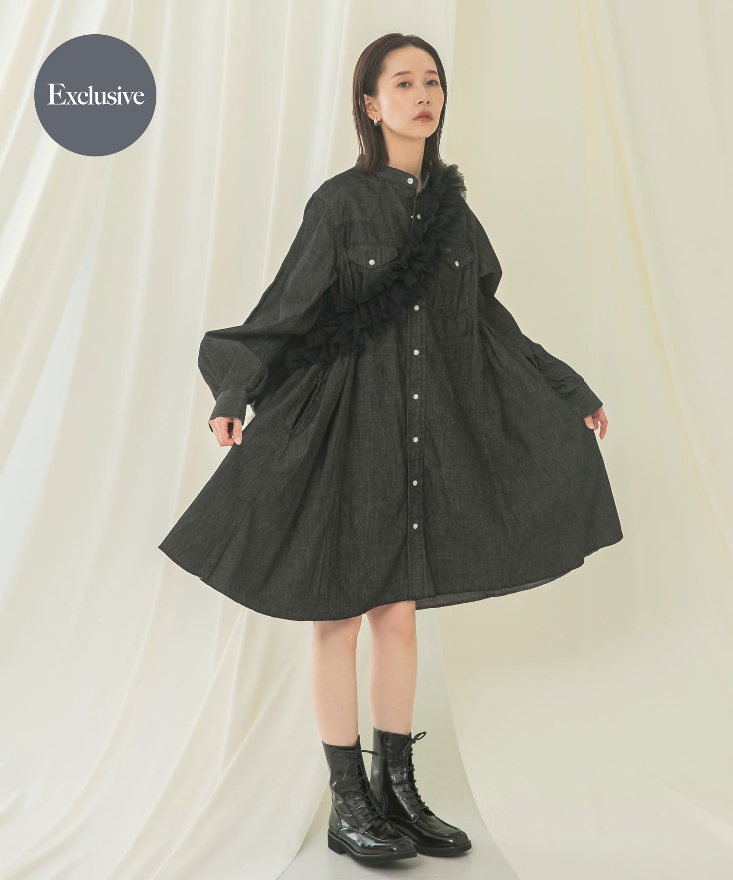 『別注』Wrangler×ROSSO　WESTERN MINI DRESS