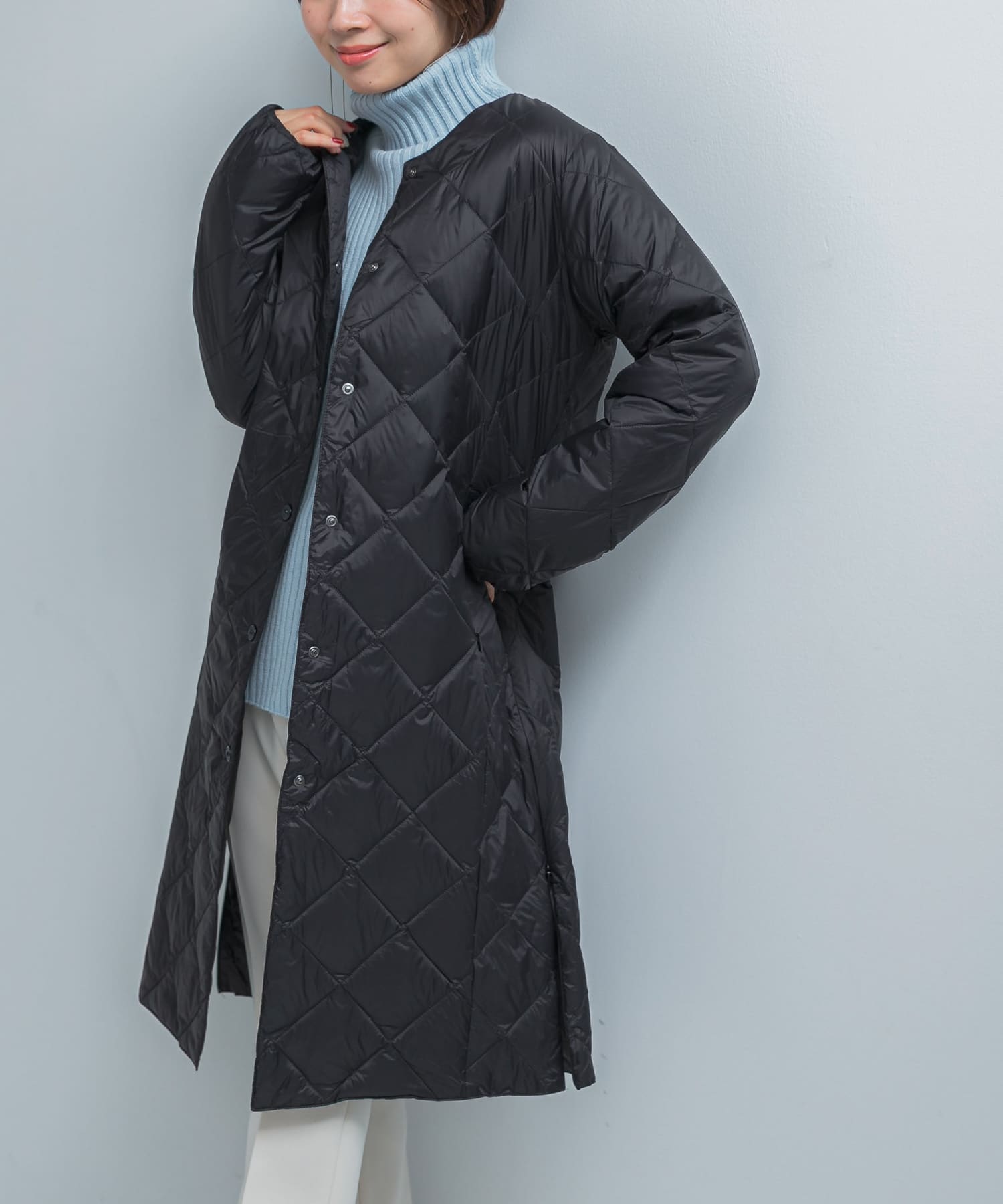 TAION　CREW NECK LONG DOWN COAT