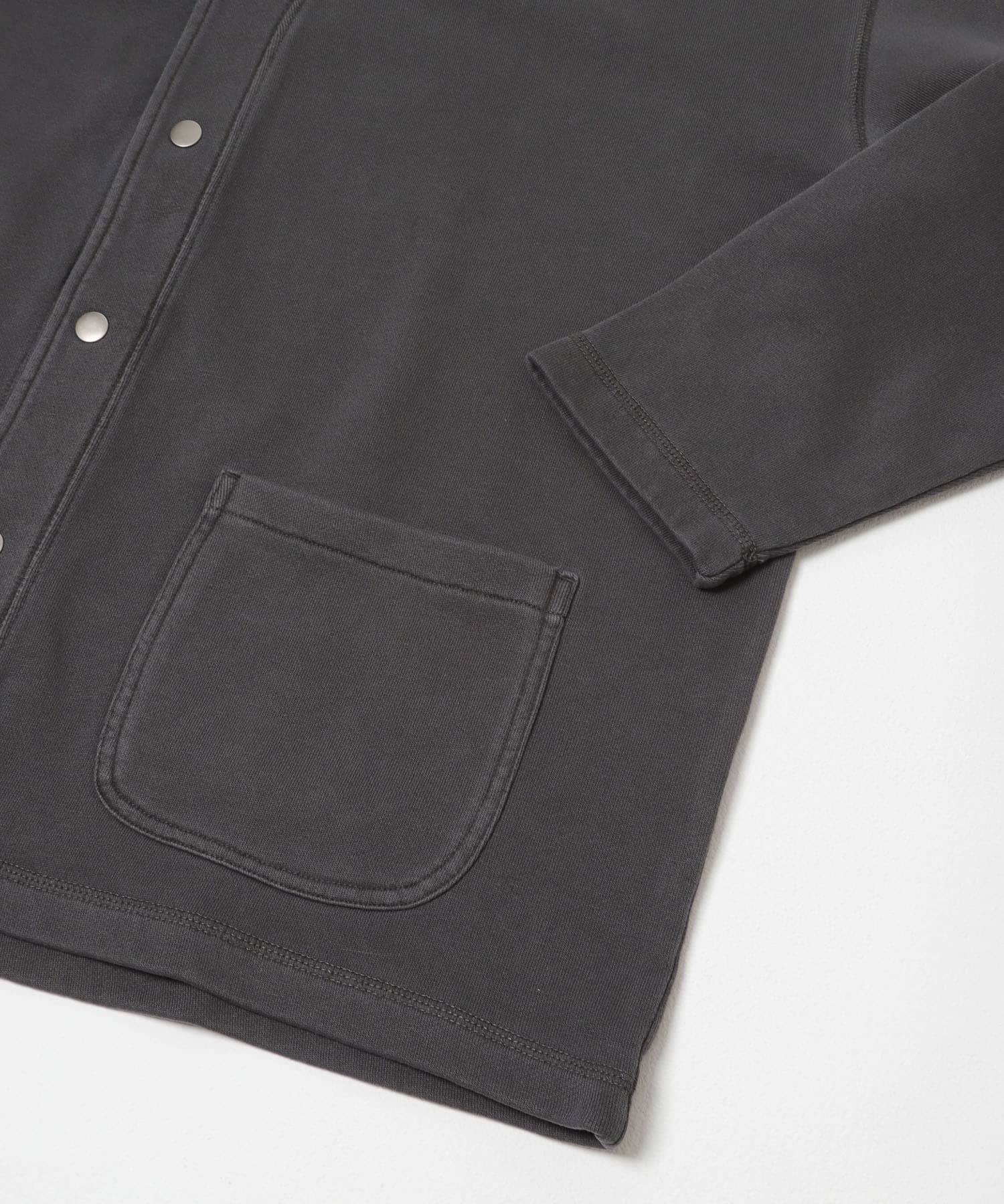 スウェットVネックカーディガン チャコール M