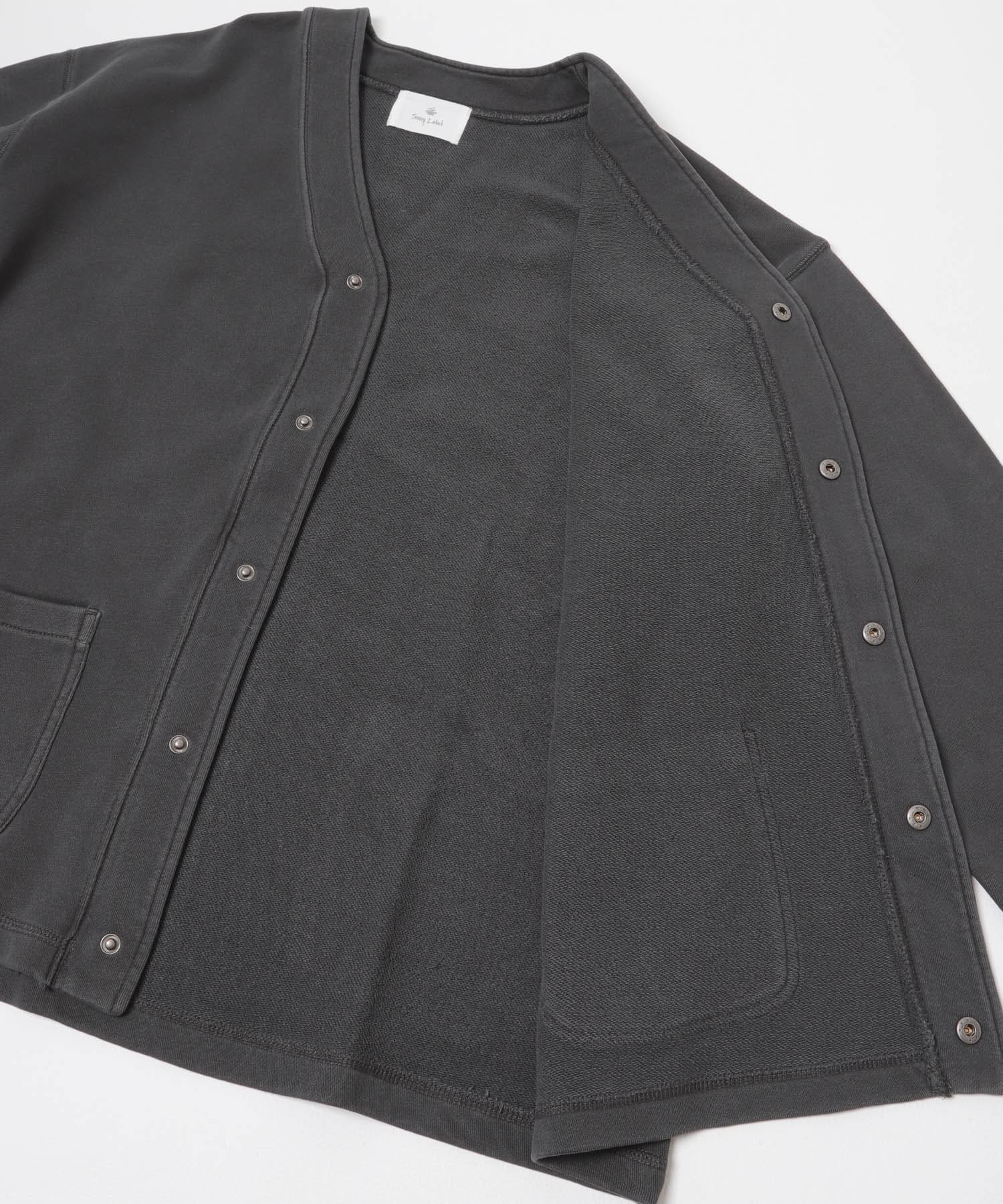 スウェットVネックカーディガン チャコール M