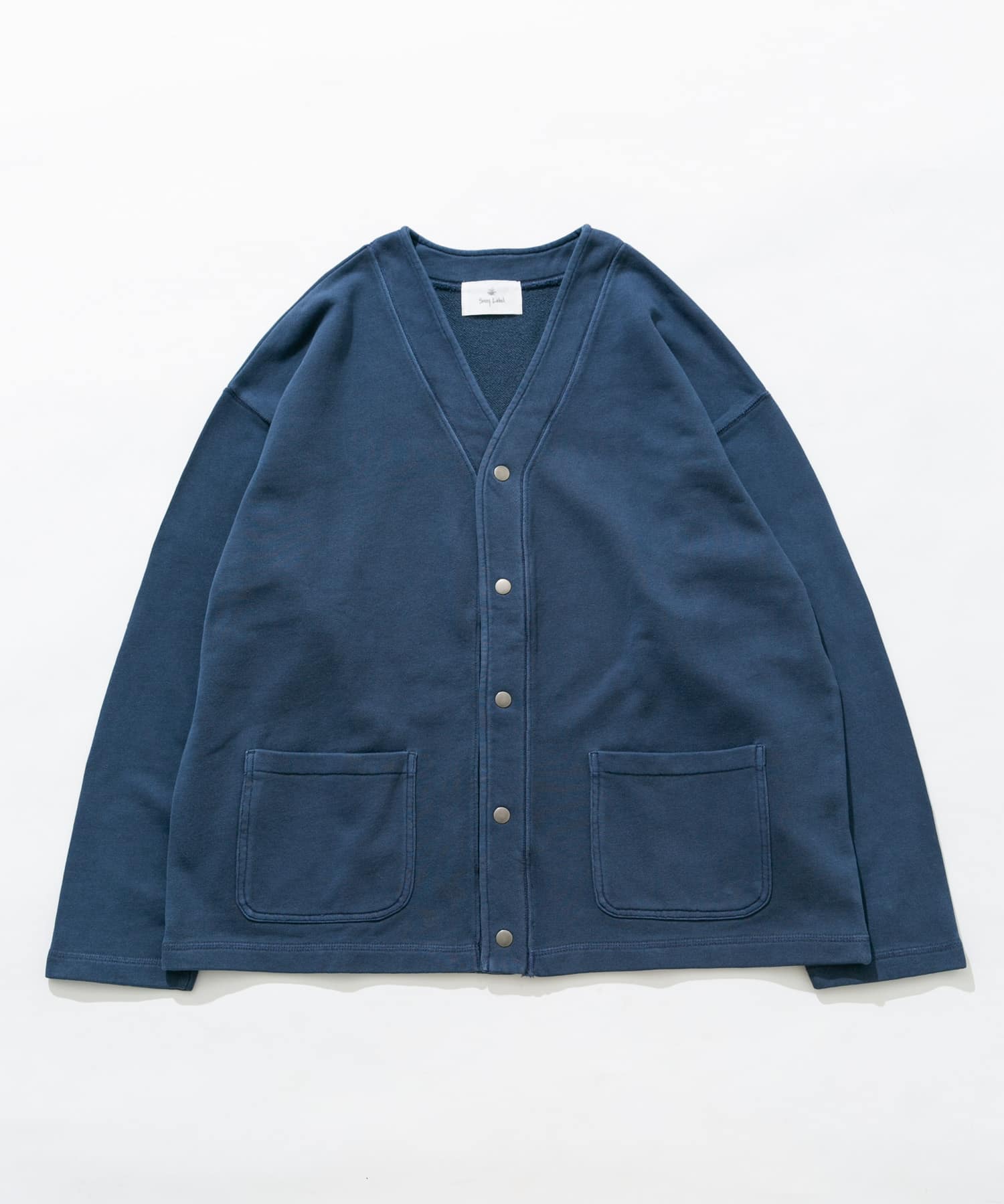 スウェットVネックカーディガン ネイビー M